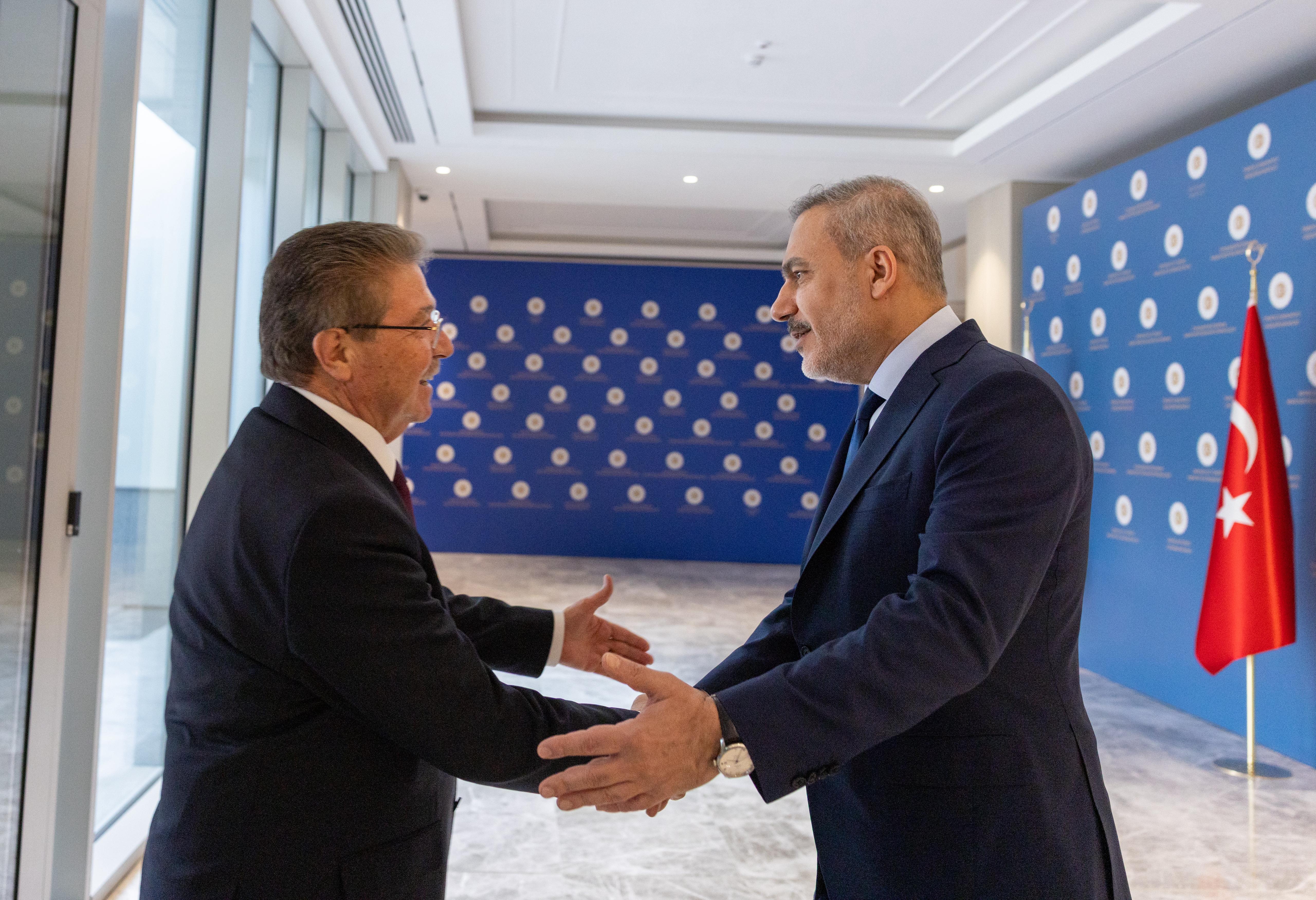 Dışişleri Bakanı Hakan Fidan KKTC Başbakanı Ünal Üstel ile görüşme