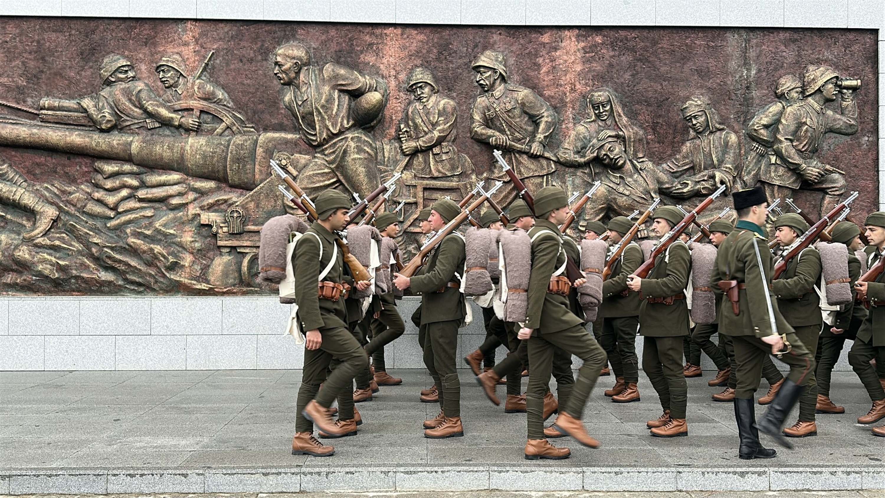 Şehitler Abidesi tören provası