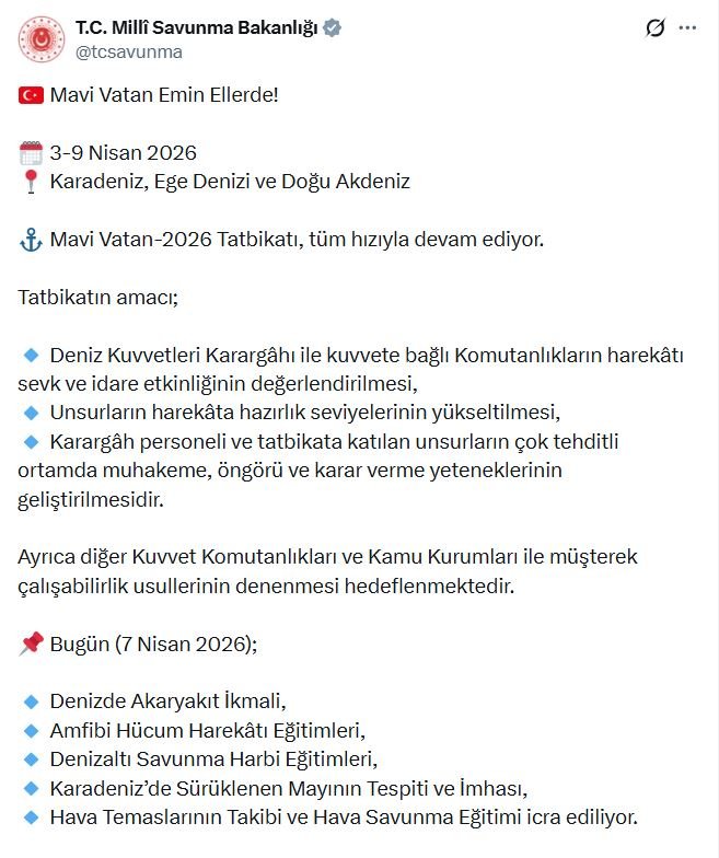 Mavi Vatan-2026 Tatbikatı