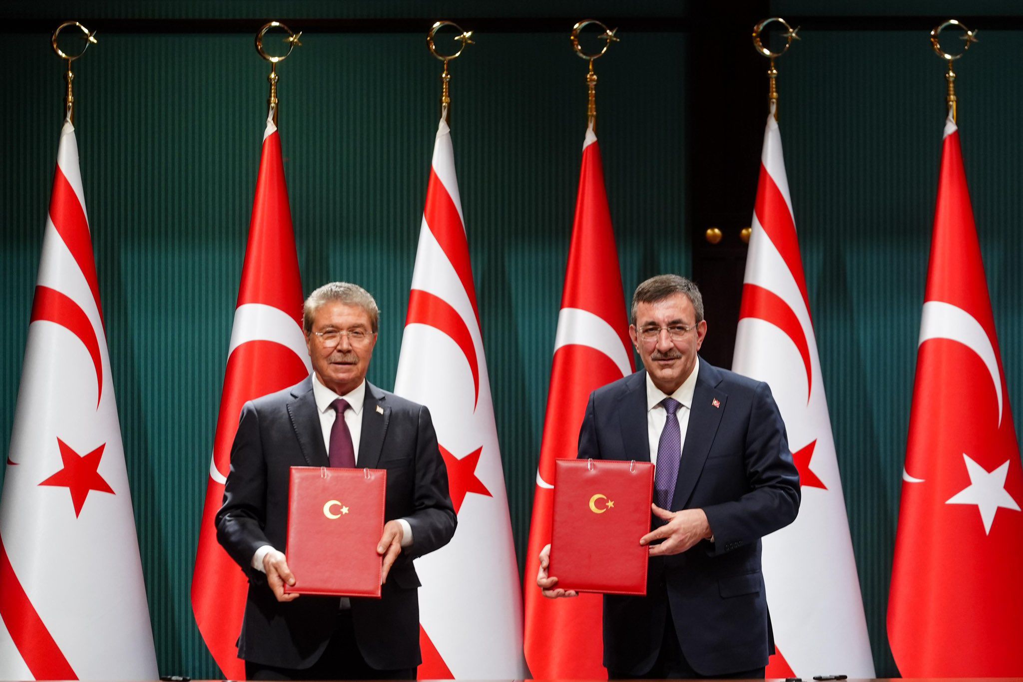 Cevdet Yılmaz Ünal Üstel 2026 İktisadi ve Mali İş Birliği Anlaşması imza töreni