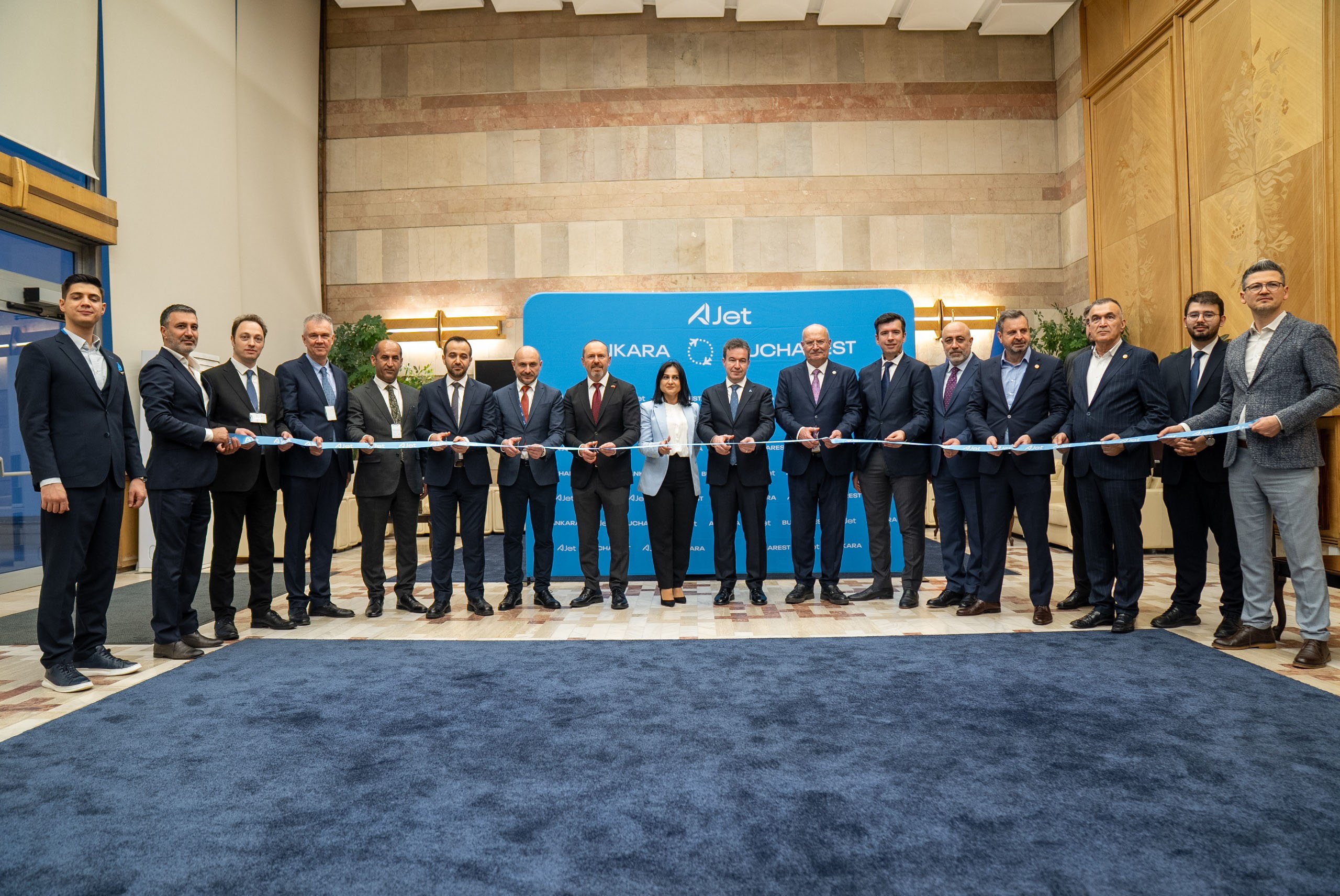 AJet Bükreş uçuşu töreni