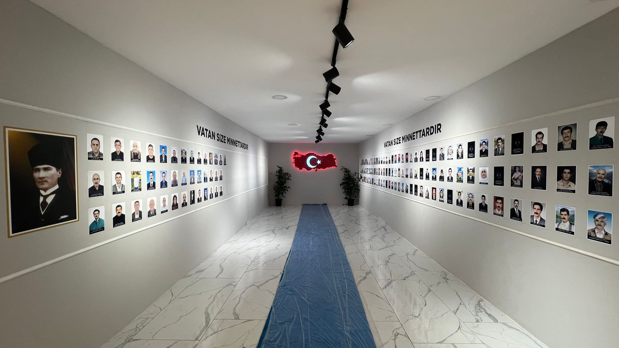 Müzede sergilenen şehit eşyaları