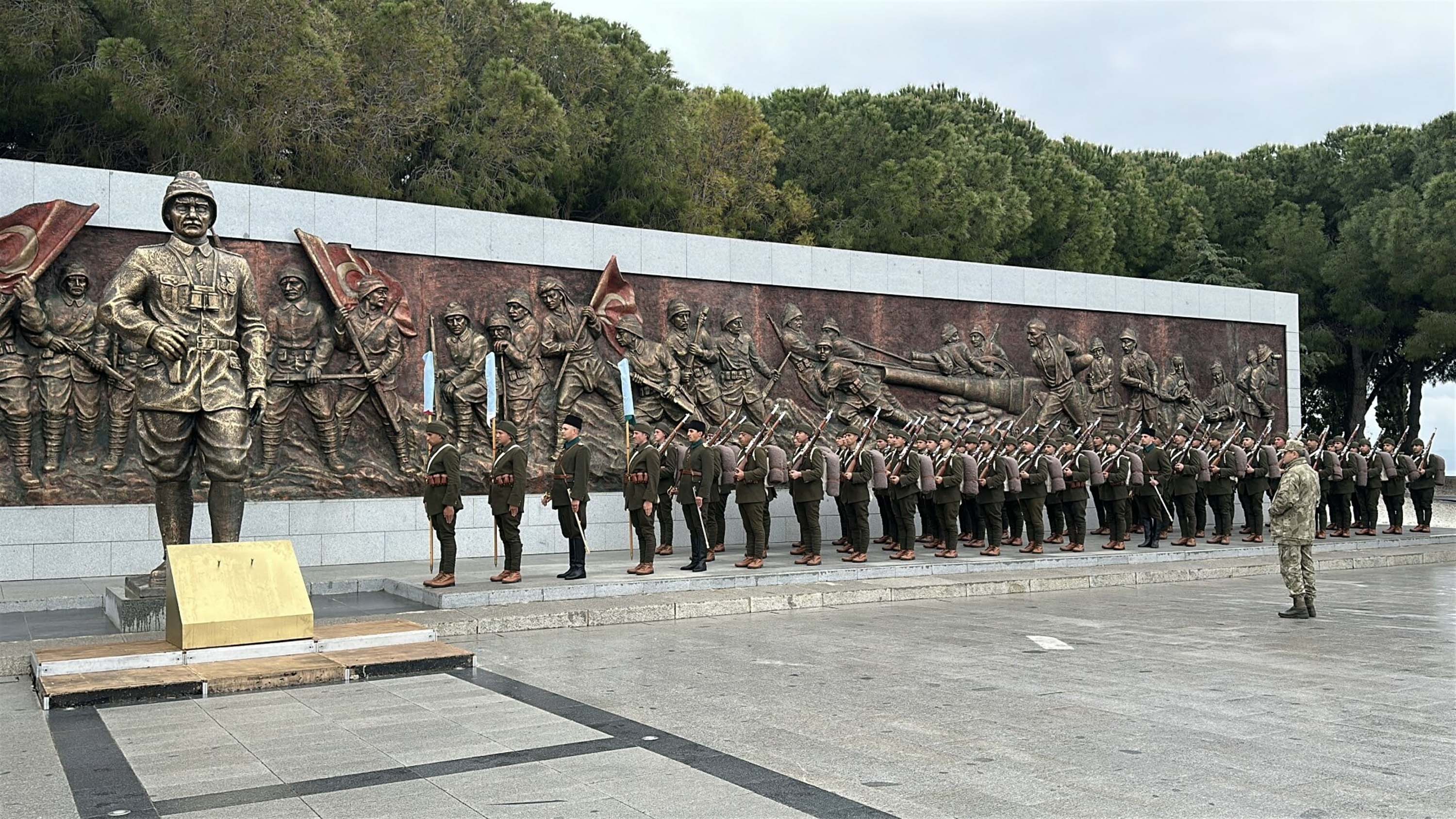 Çanakkale şehitler abidesi tören provası