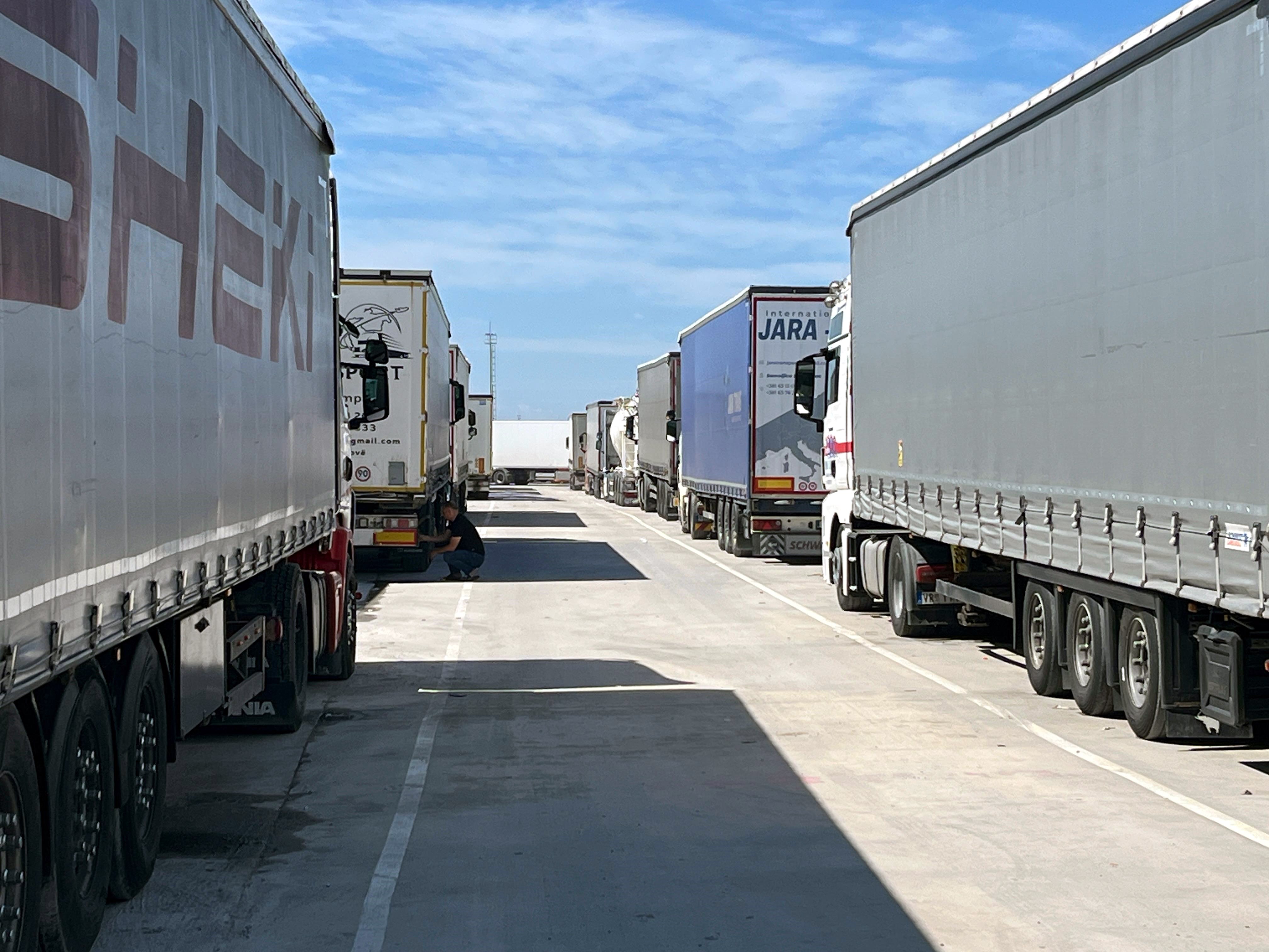 TIR şoförleri basın açıklamasında