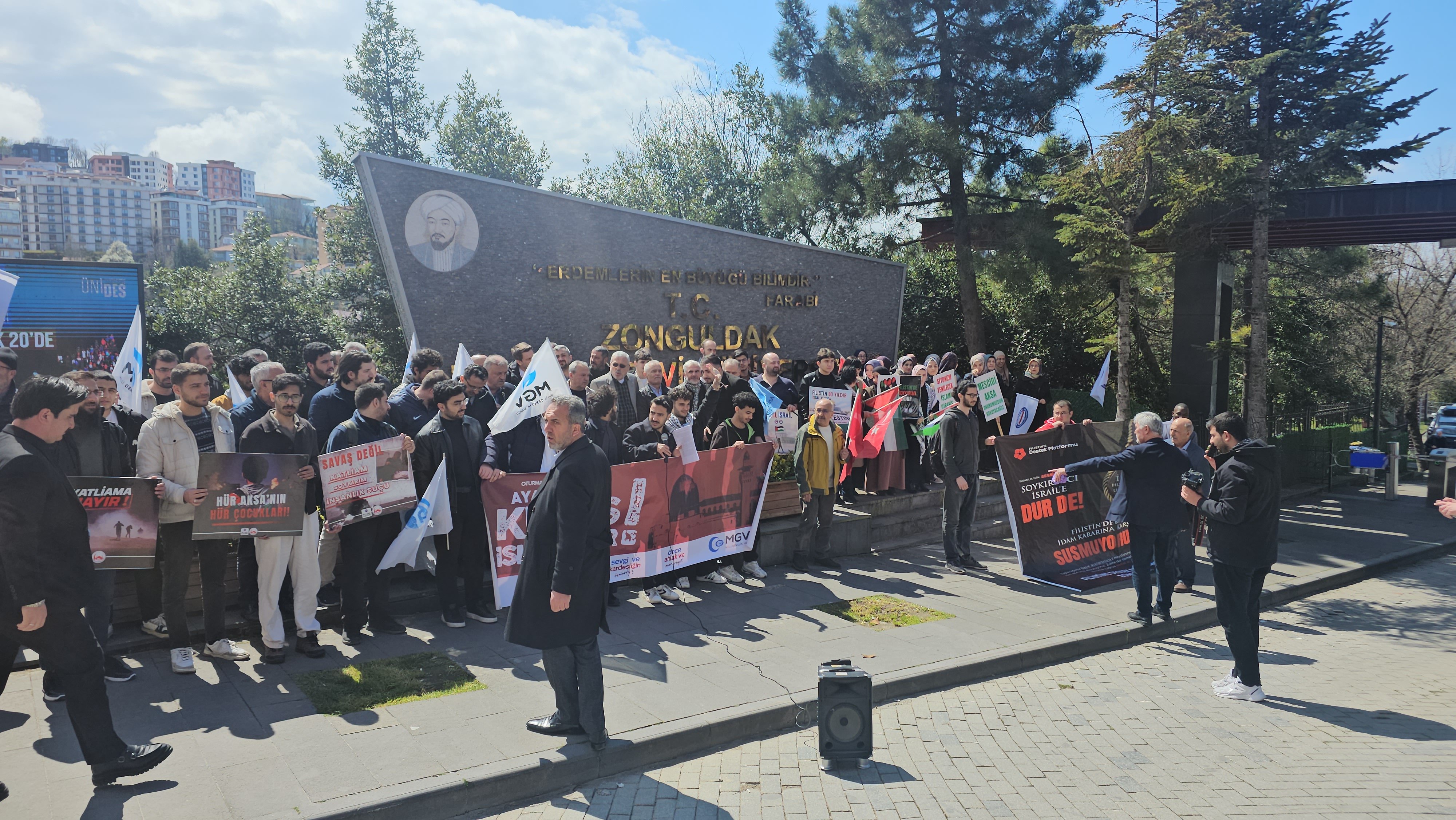 Zonguldak üniversite öğrencileri Filistin eylemi