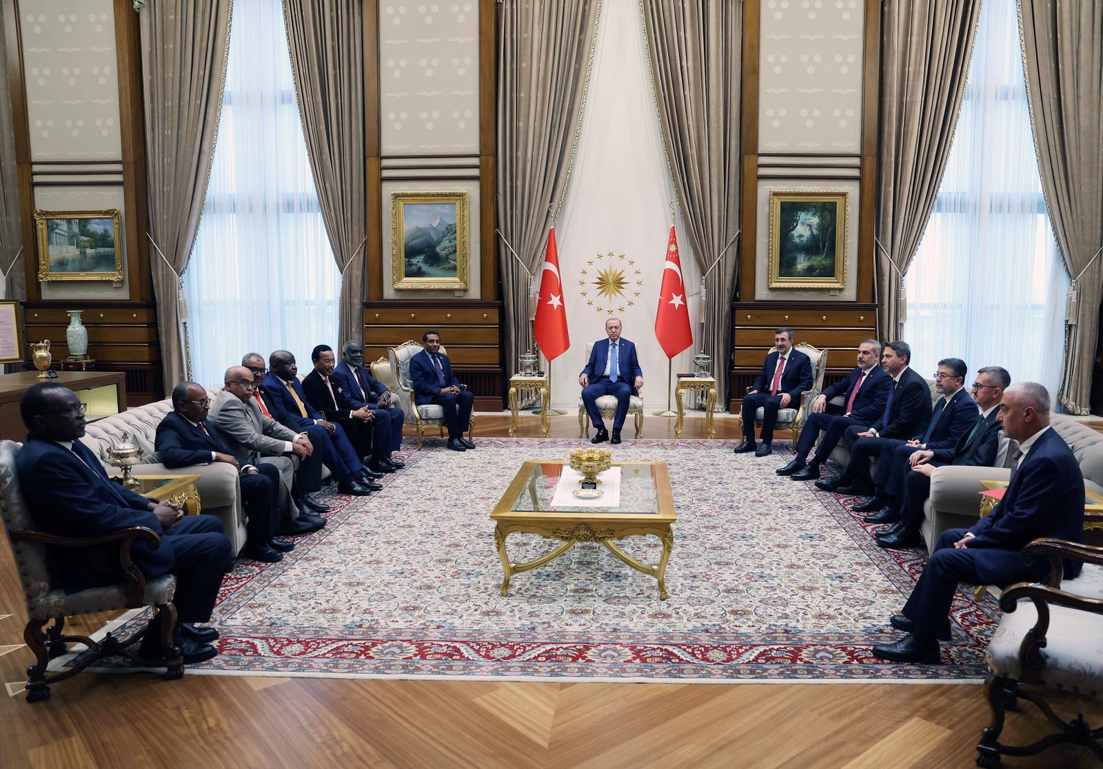 Cumhurbaşkanı Erdoğan Sudan Başbakanı Kamil İdris kabul