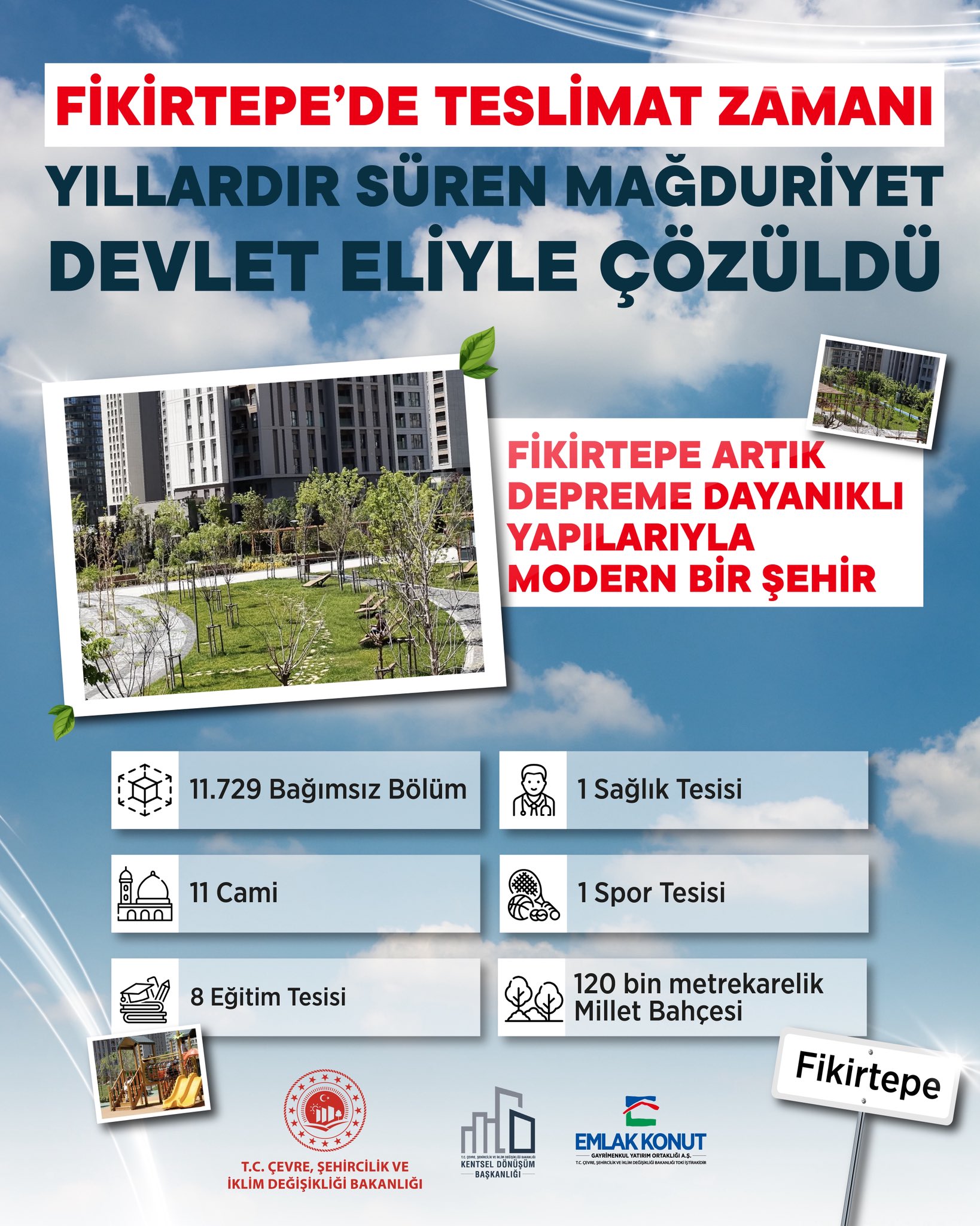 Bakan Murat Kurum, Fikirtepe kentsel dönüşüm projesi, depreme dayanıklı konut teslimatı
