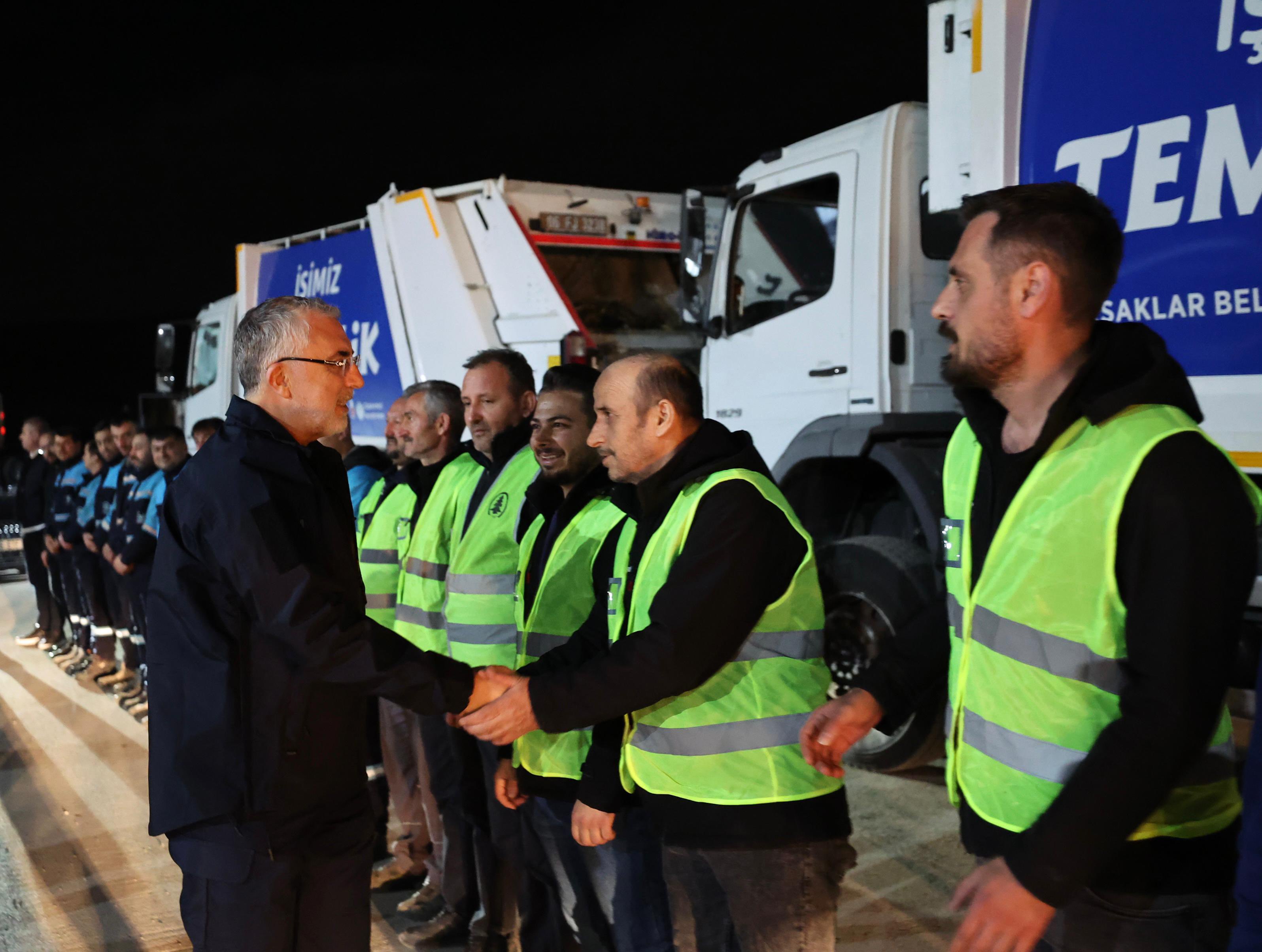 Pursaklar Belediyesi şantiyesinde 1 Mayıs kutlaması