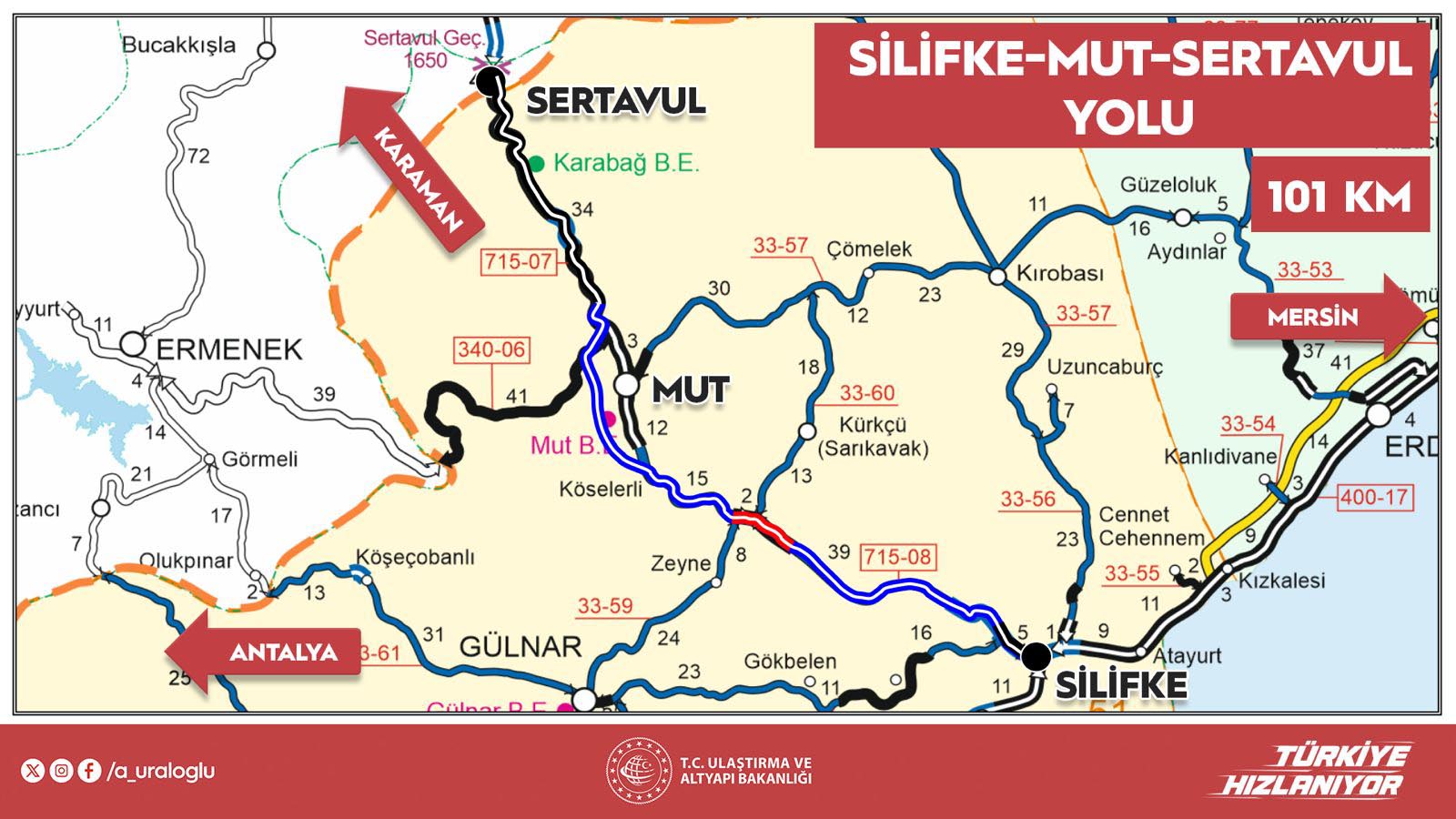 Mersin yol projesi Uraloğlu