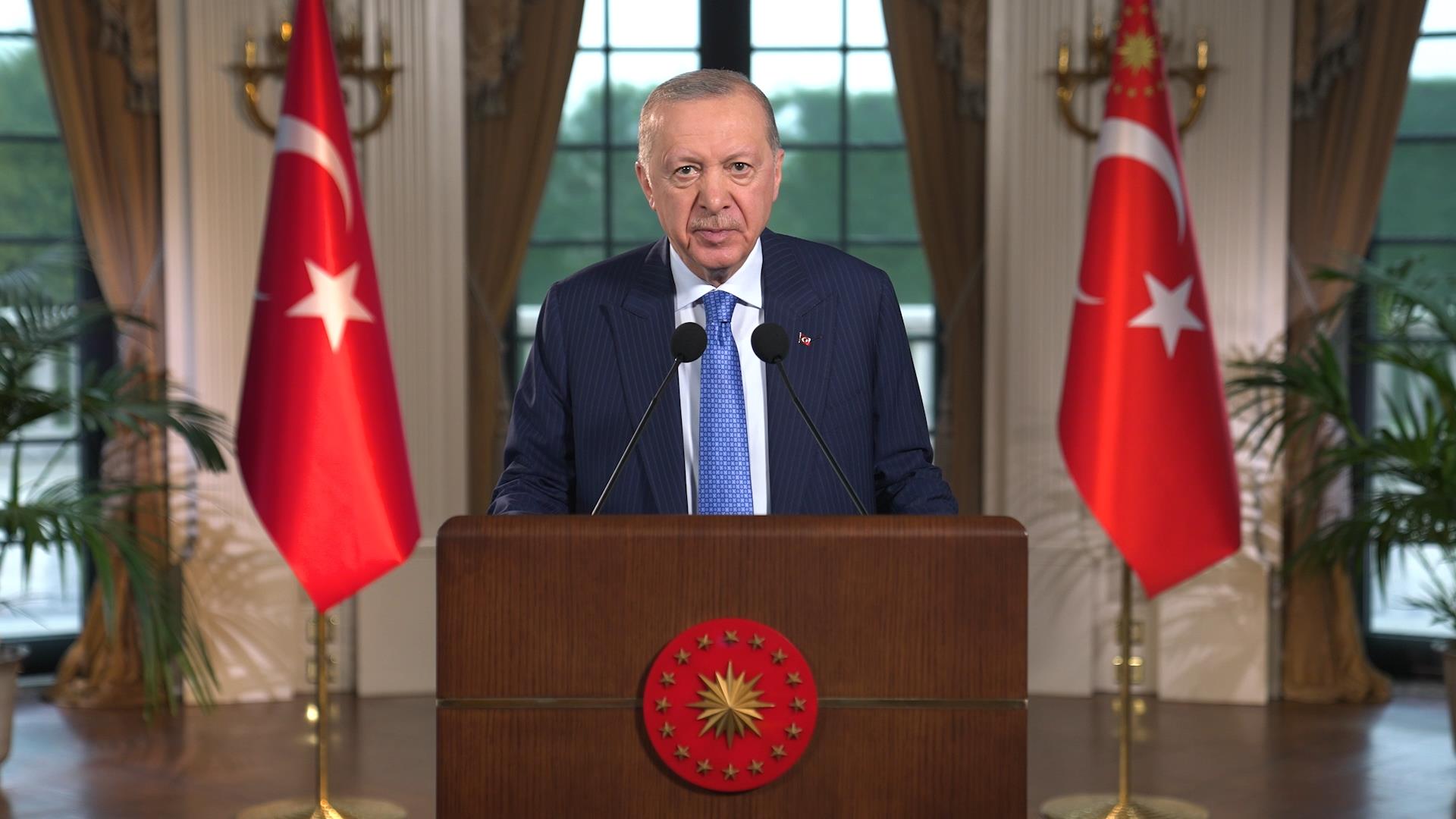 Türk Günü Yürüyüşü, Erdoğan, Erdoğan mesaj