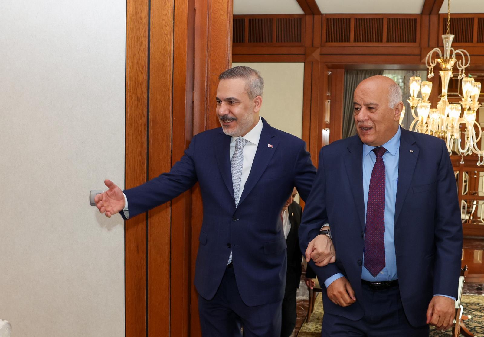 Dışişleri Bakanı Hakan Fidan ve Fetih Genel Sekreteri Cibril Rajub Ankara