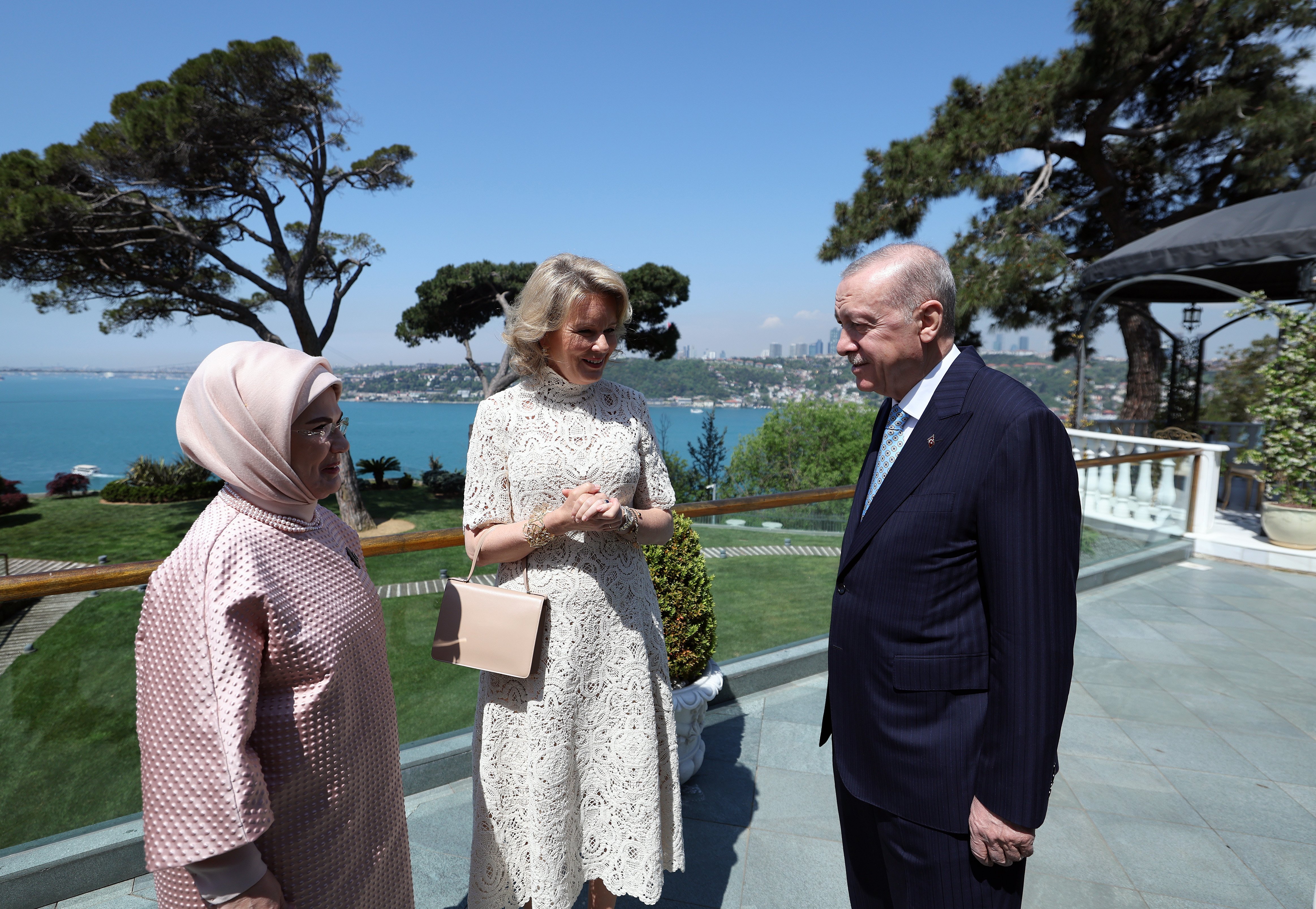 Erdoğan ve Belçika Kraliçesi Mathilde görüşmesi