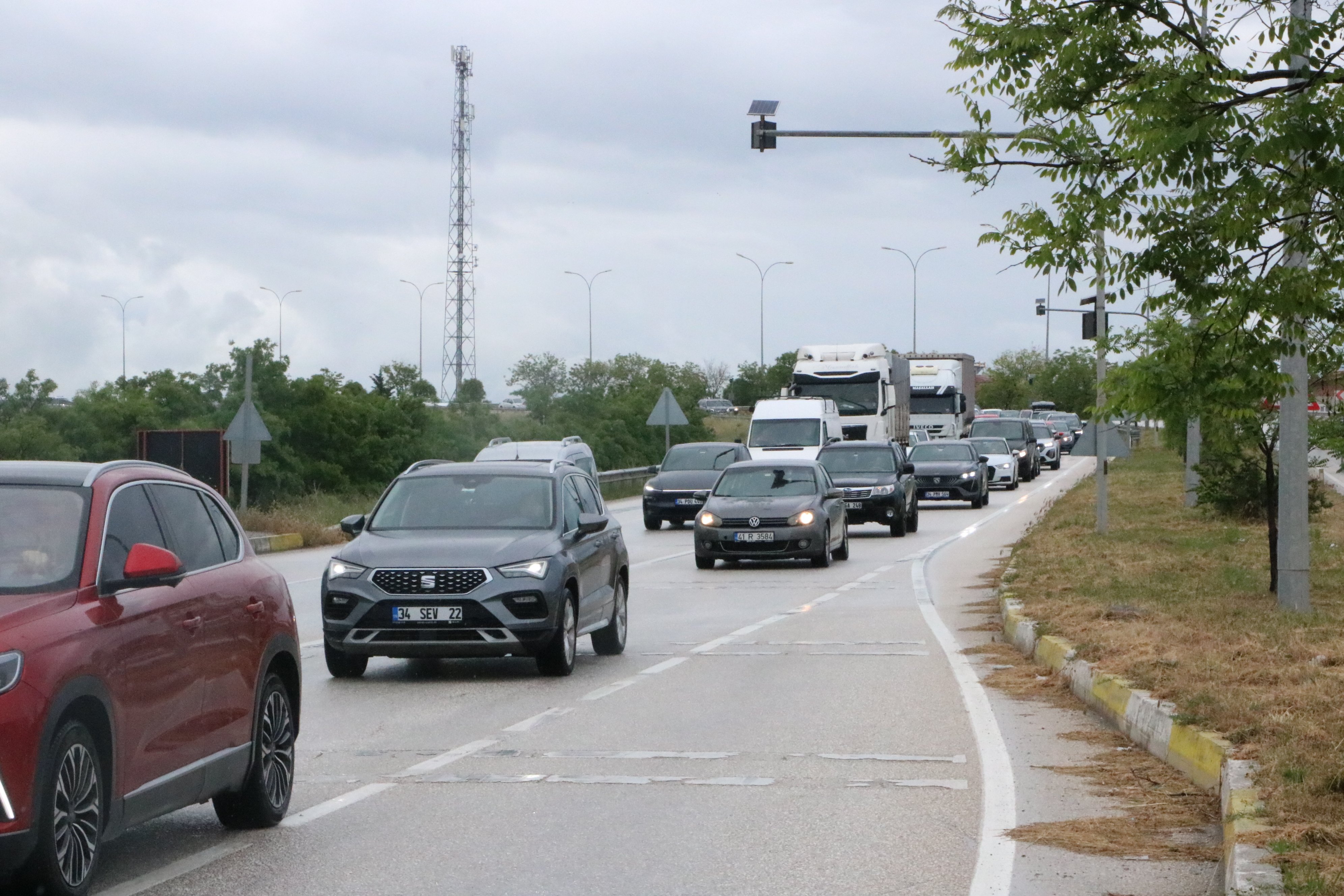 Bayram tatilinde yoğun trafik