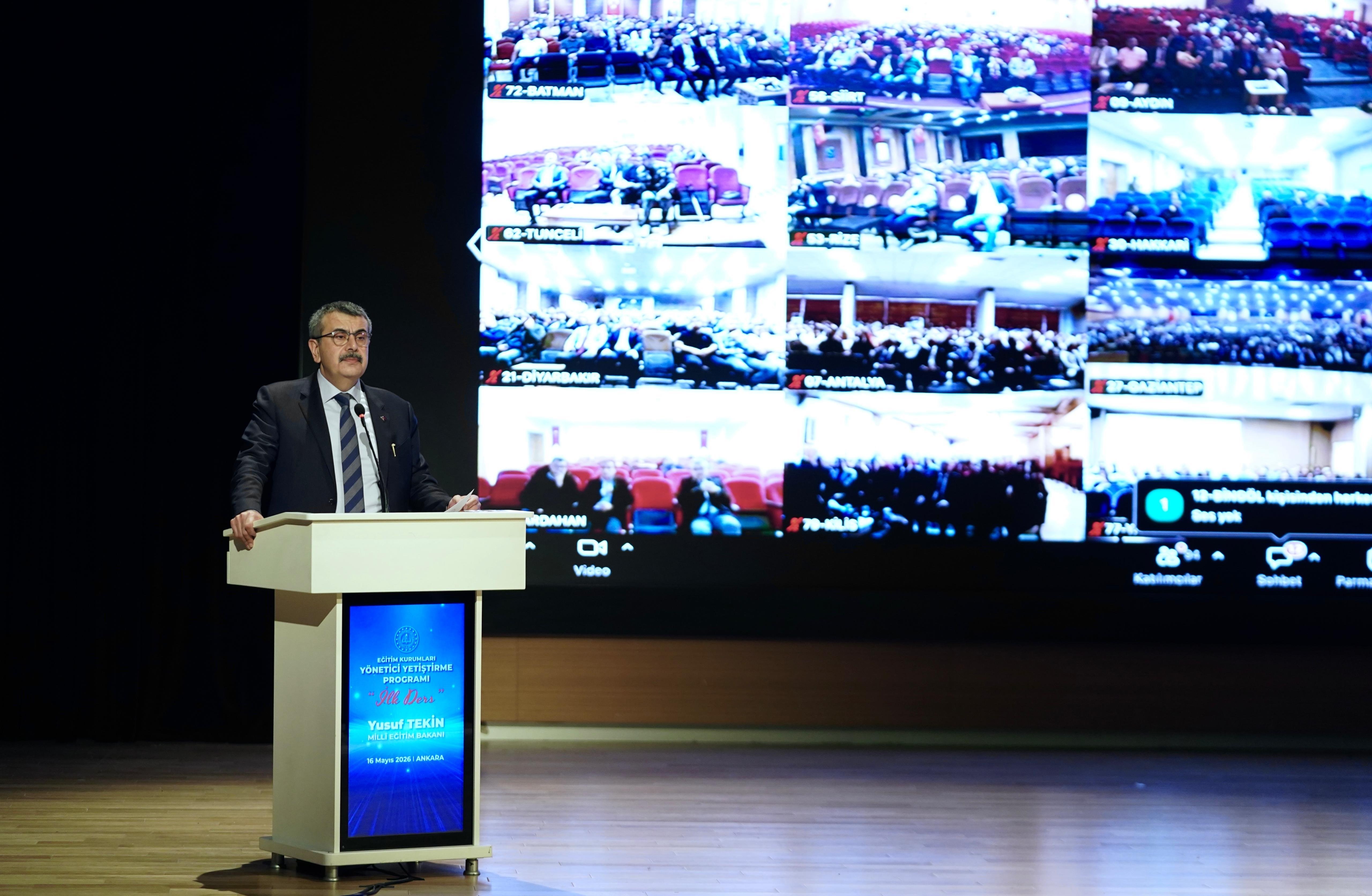 Milli Eğitim Bakanı Yusuf Tekin, Eğitim Kurumları Yönetici Yetiştirme Programı ilk dersi