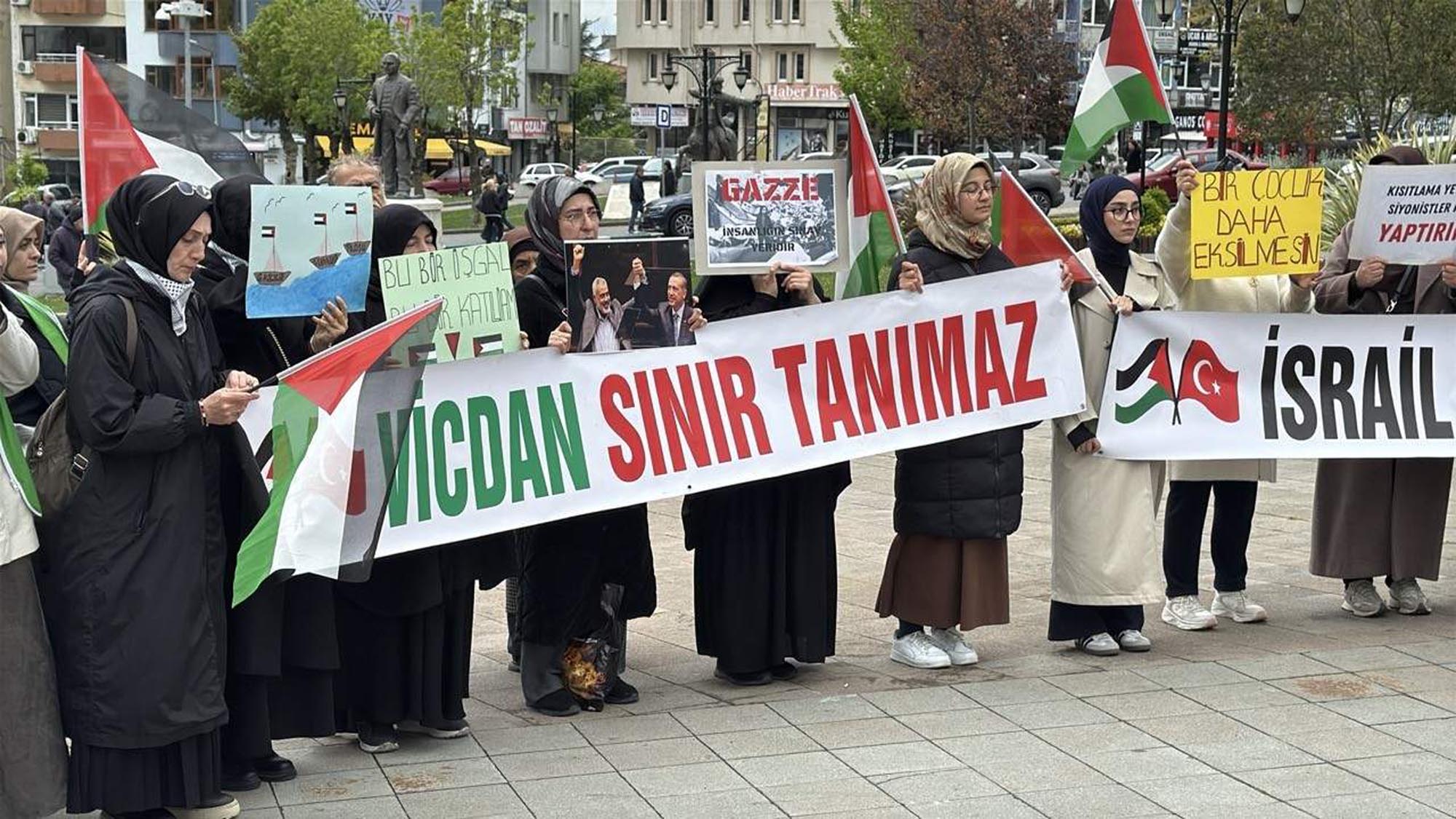 Tekirdağ İsrail protesto Sumud