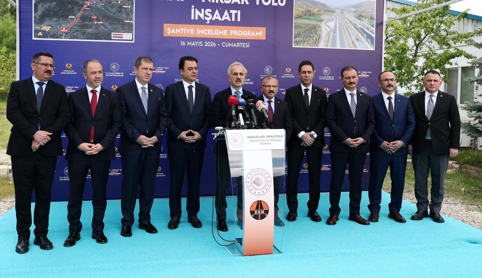 Bakan Uraloğlu Tokat Niksar yolu incelemesi