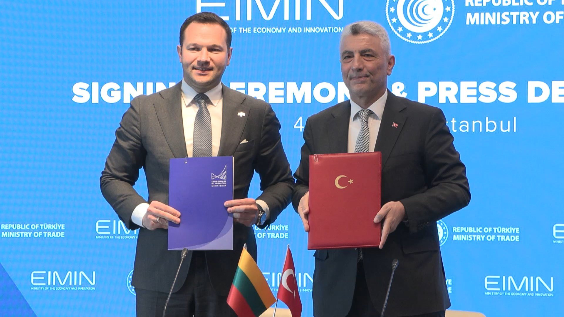 Ticaret Bakanı Ömer Bolat ve Litvanyalı mevkidaşı JETCO imza töreninde