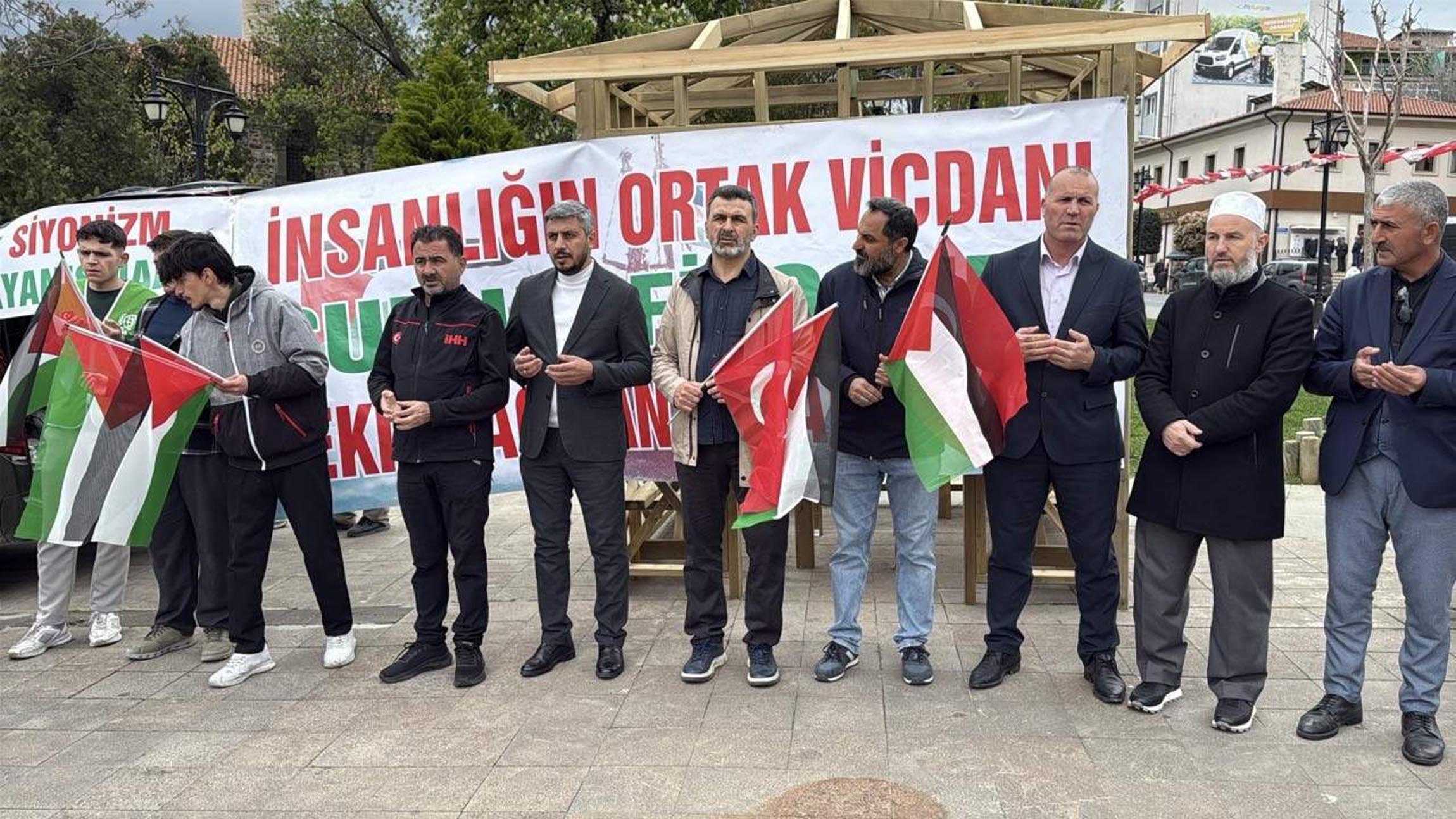 Sumud Filosu Tekirdağ protesto