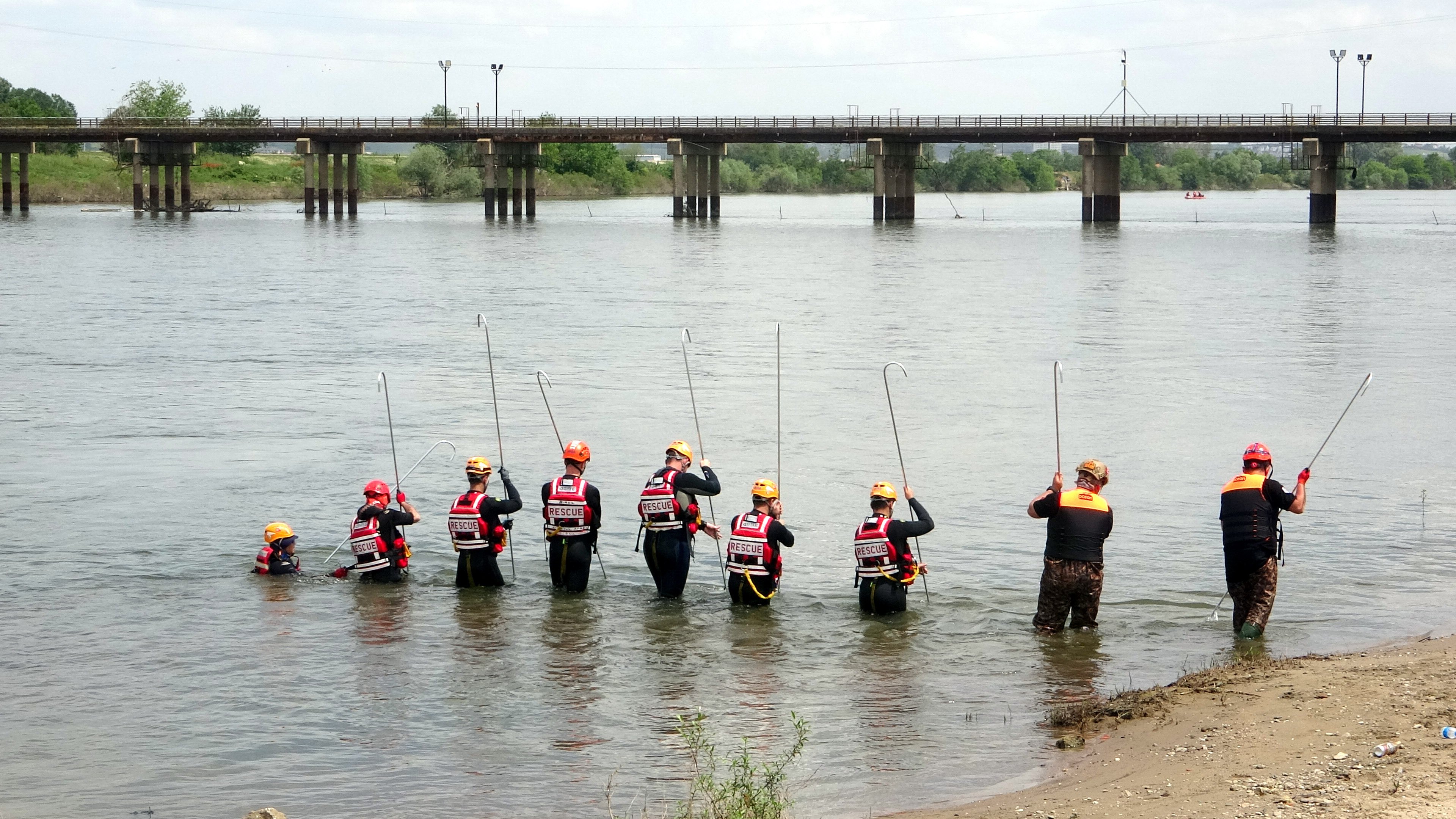 Meriç Nehri Sel Tatbikatı Ekipleri