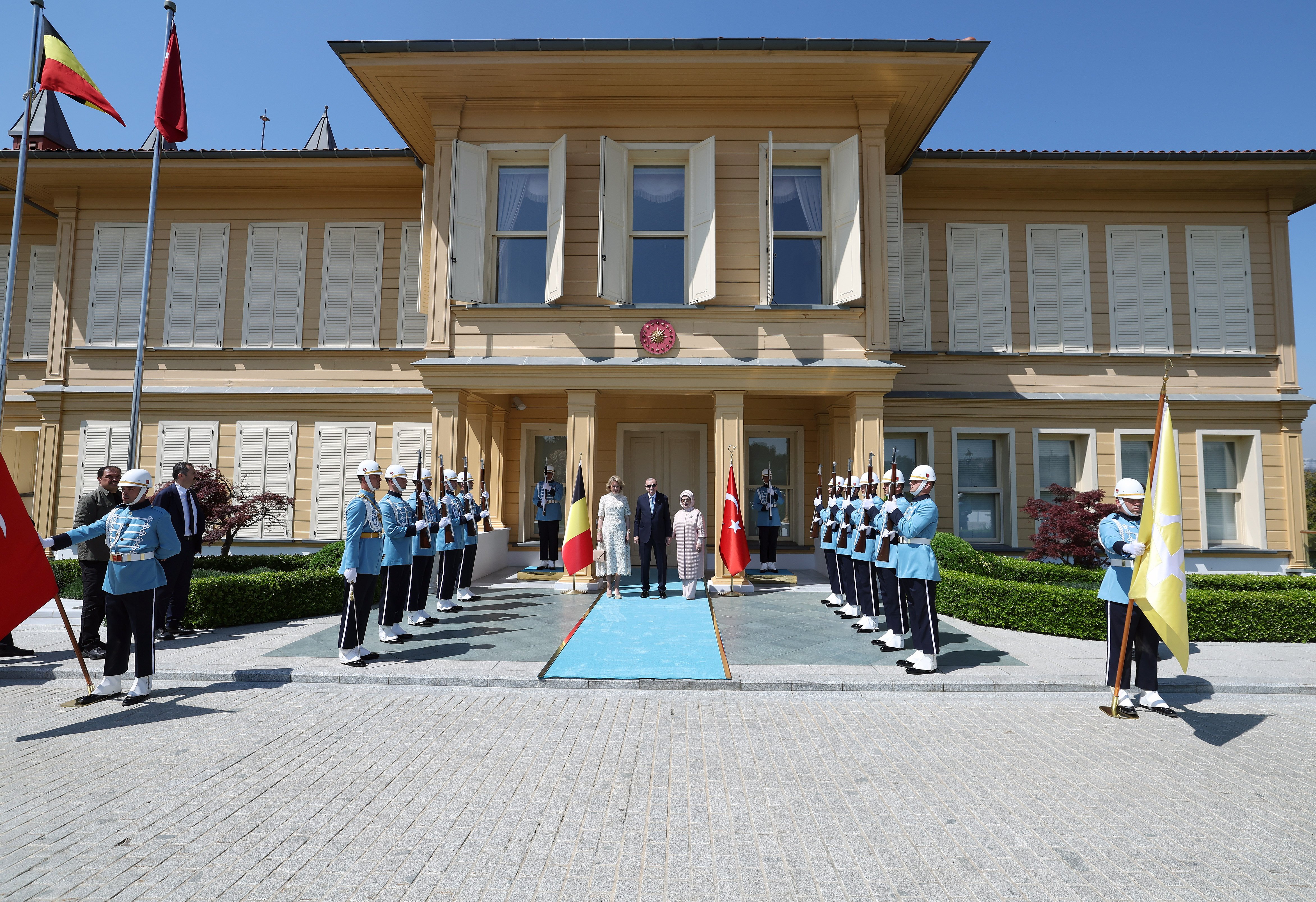 Cumhurbaşkanı Erdoğan, Belçika Kraliçesi Mathilde