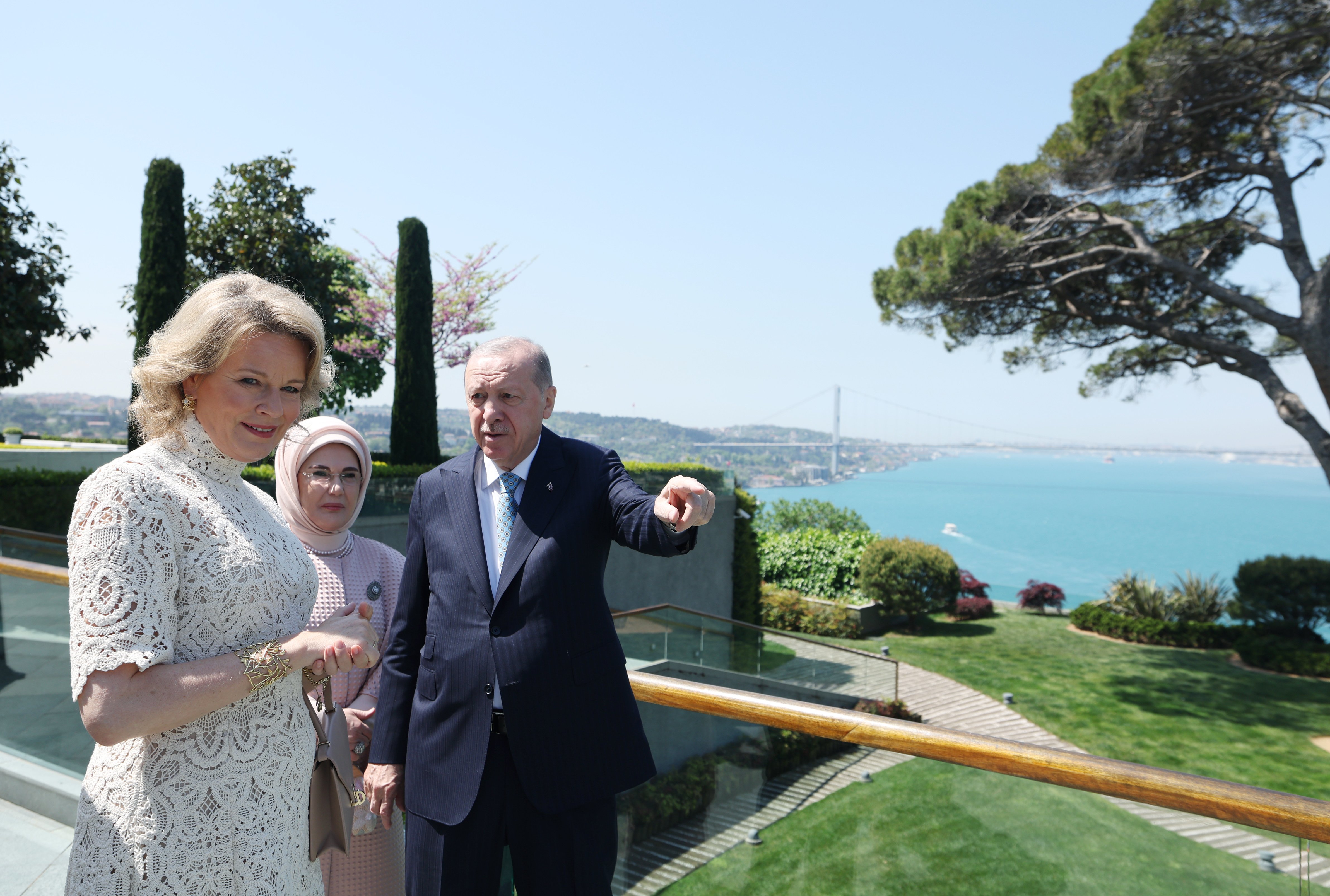 Cumhurbaşkanı Erdoğan ve Belçika Kraliçesi Mathilde