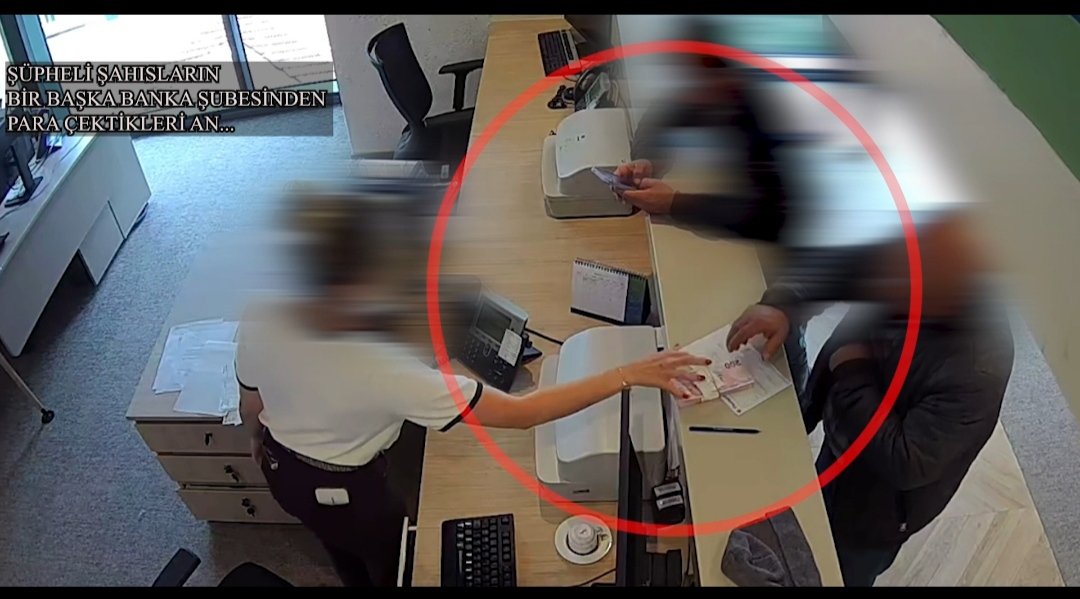 Dolandırıcılık zanlıları bankada