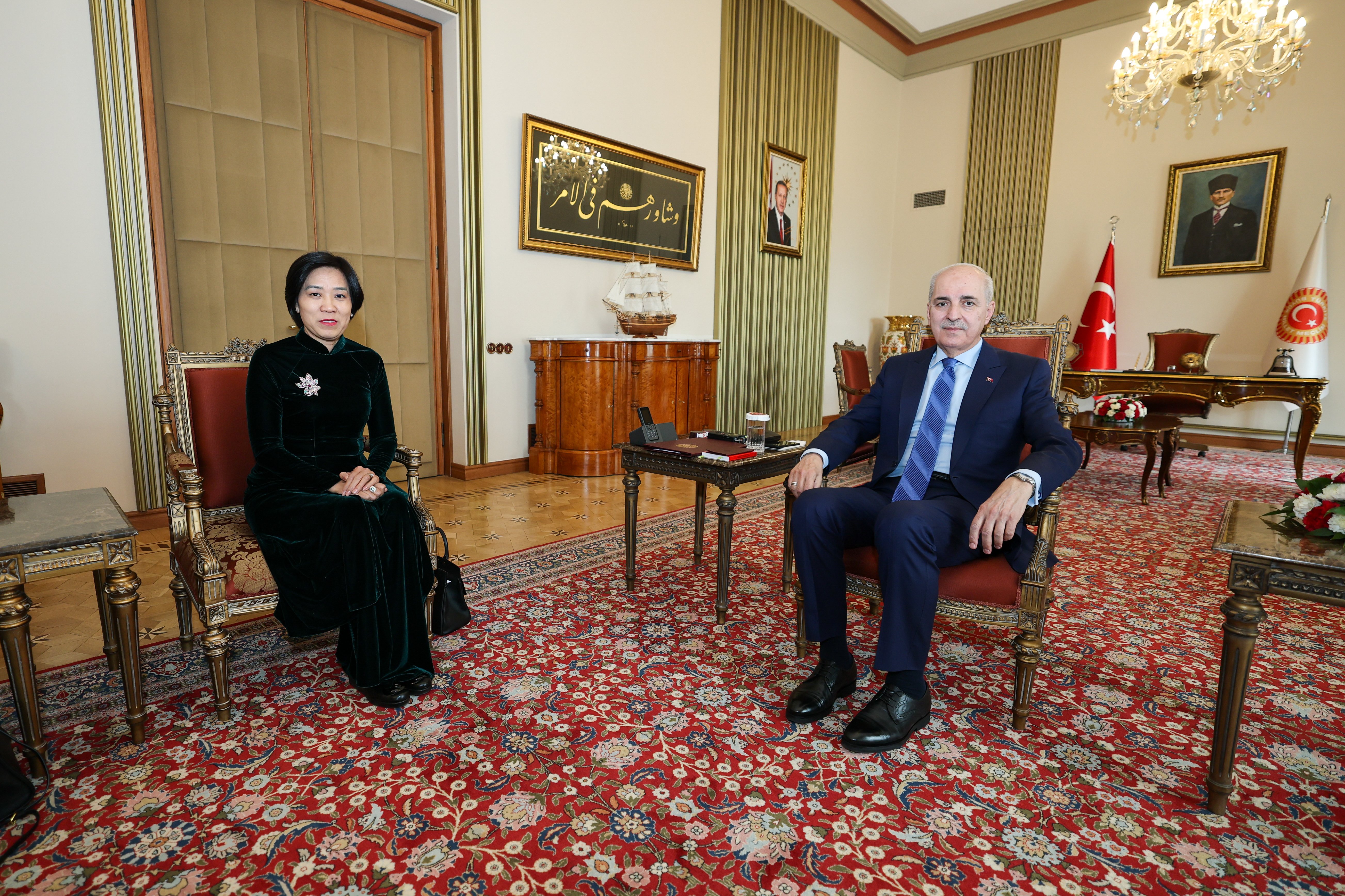 TBMM Başkanı Numan Kurtulmuş, Vietnam Büyükelçisi görüşmesi