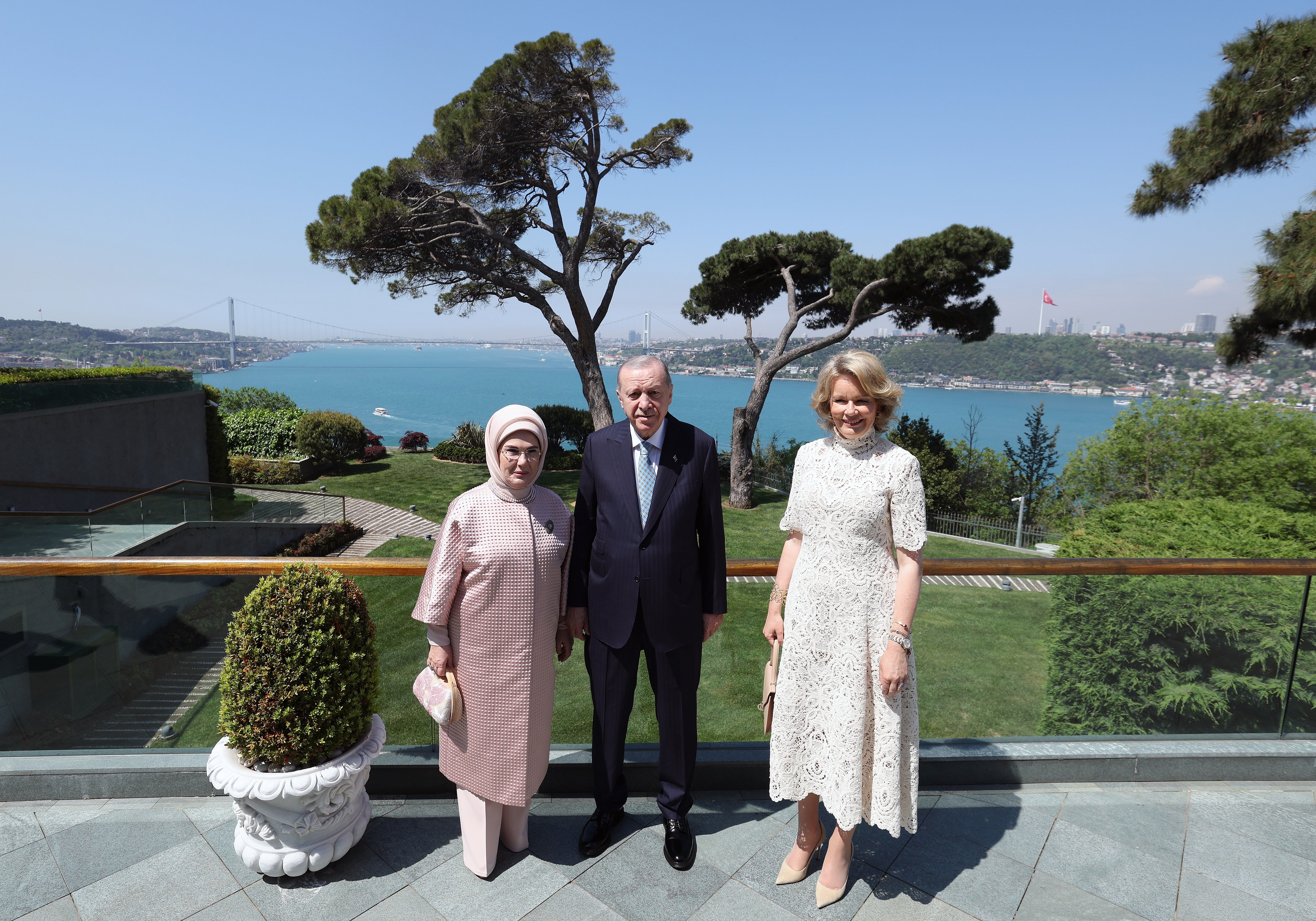 Erdoğan ve Belçika Kraliçesi Vahdettin Köşkü