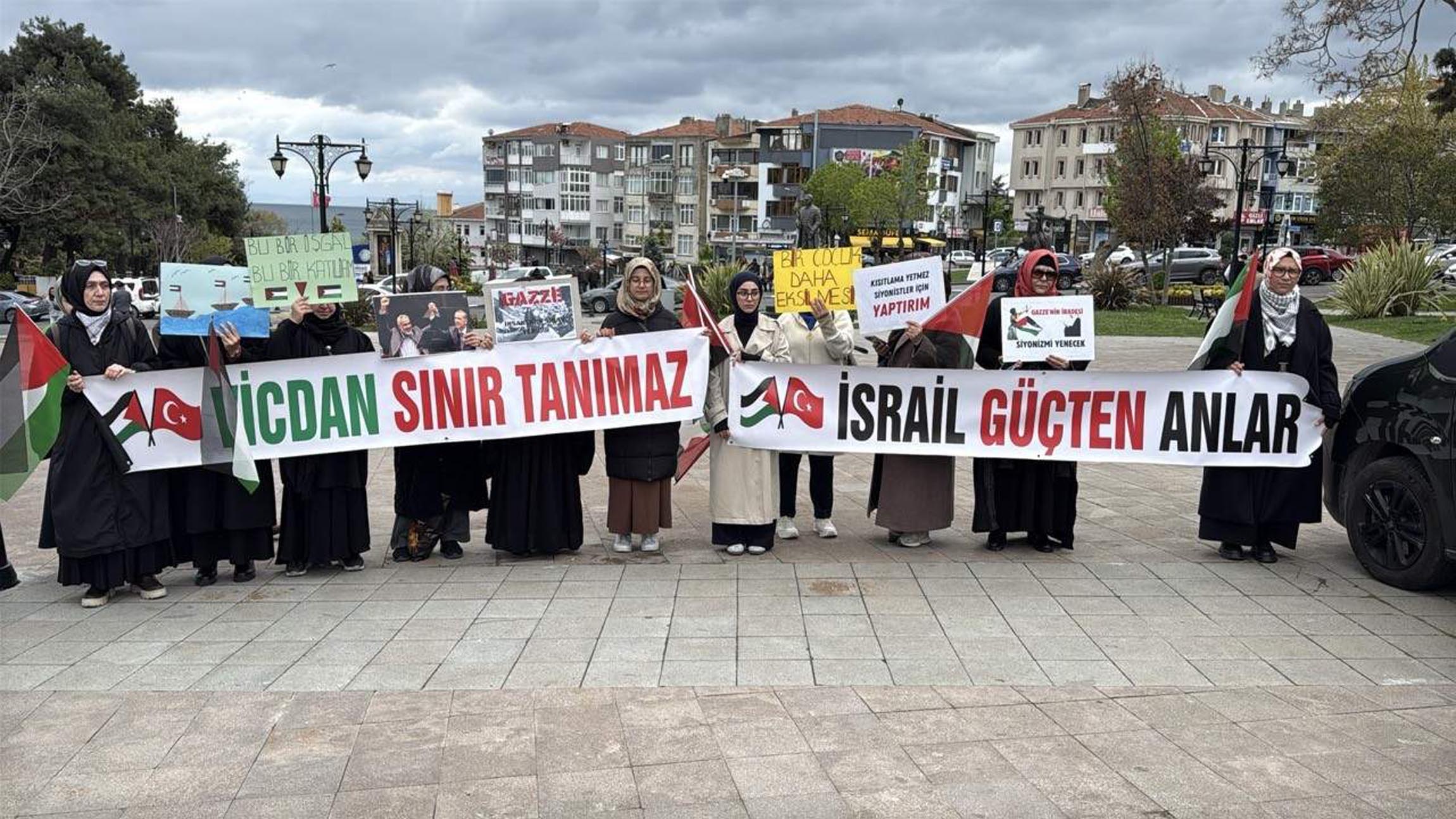 Sumud Filosu protestosu Tekirdağ İHH