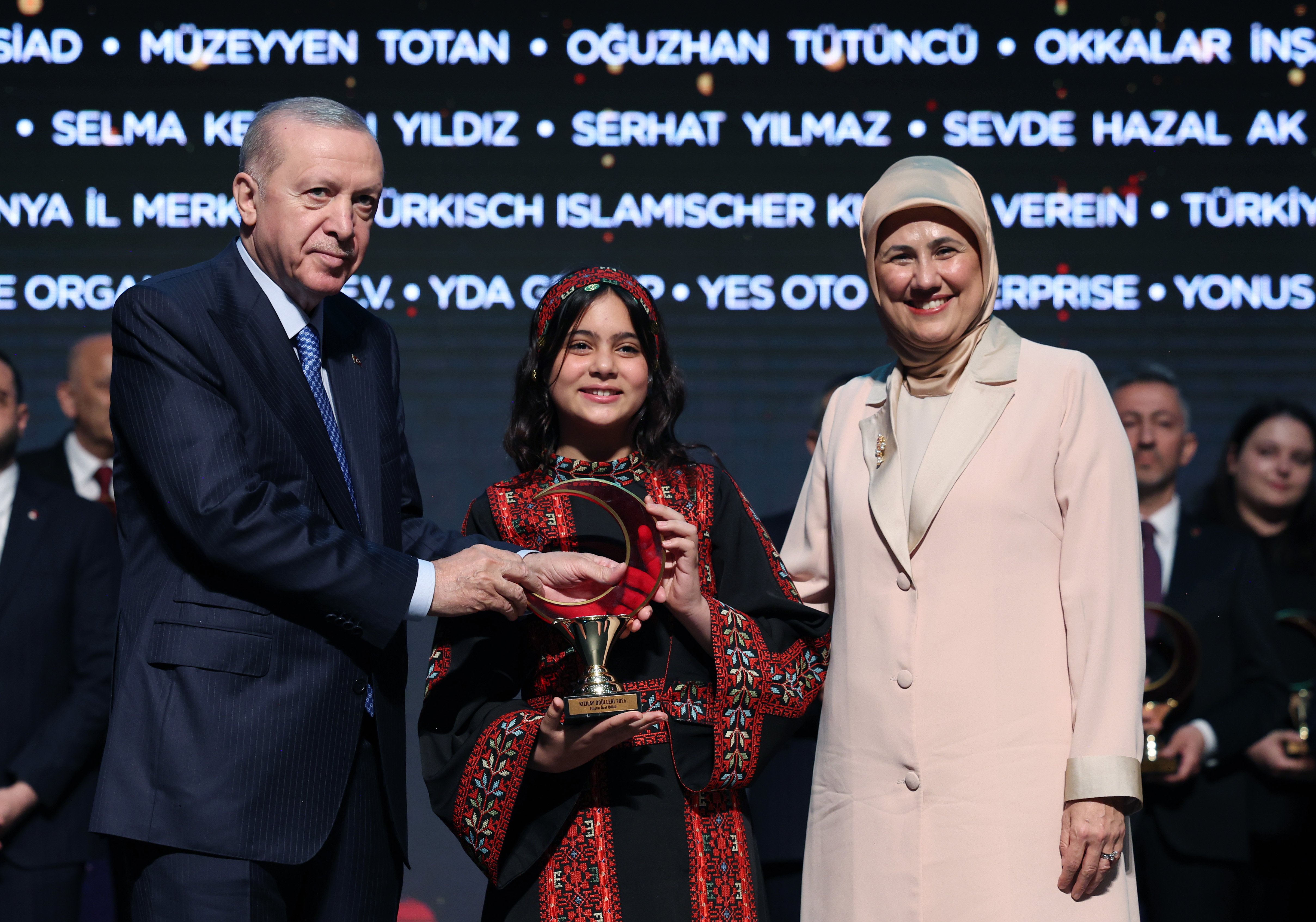 Cumhurbaşkanı Erdoğan ve protokol üyeleri