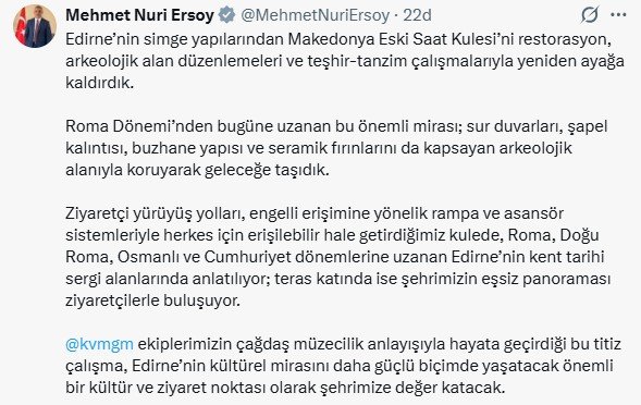 Makedonya Eski Saat Kulesi Restorasyonu