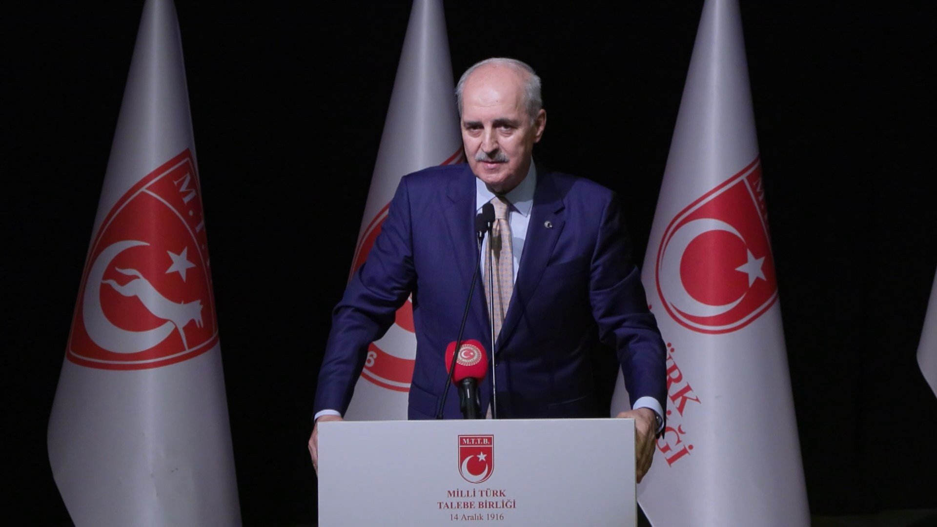 TBMM Başkanı Numan Kurtulmuş MTTB programında konuşma yapıyor