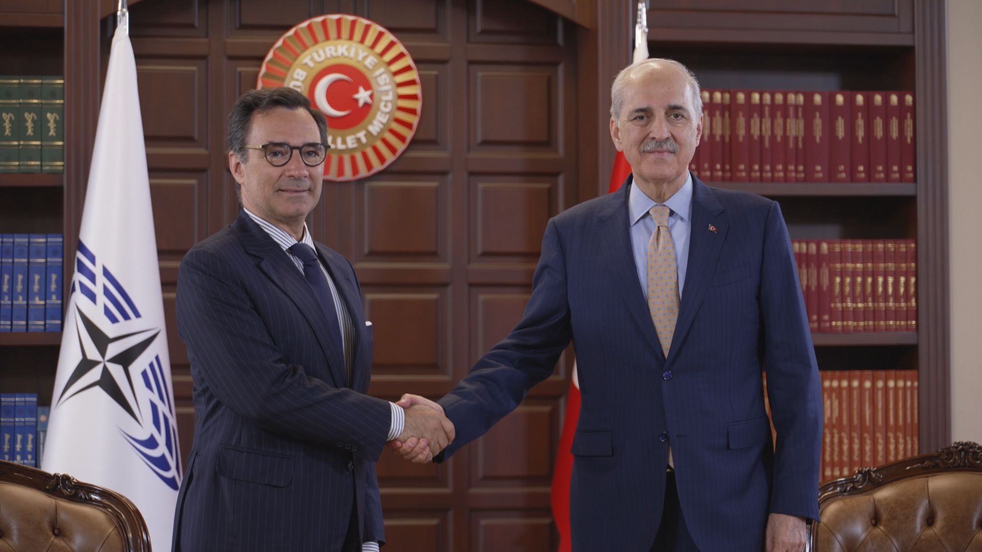 NATO PA Başkanı Perestrello ve TBMM Başkanı Kurtulmuş görüşmesi