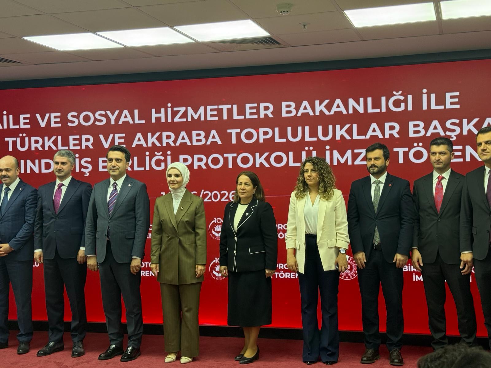 Aile ve Sosyal Hizmetler Bakanlığı ile YTB arasında imzalanan protokol.