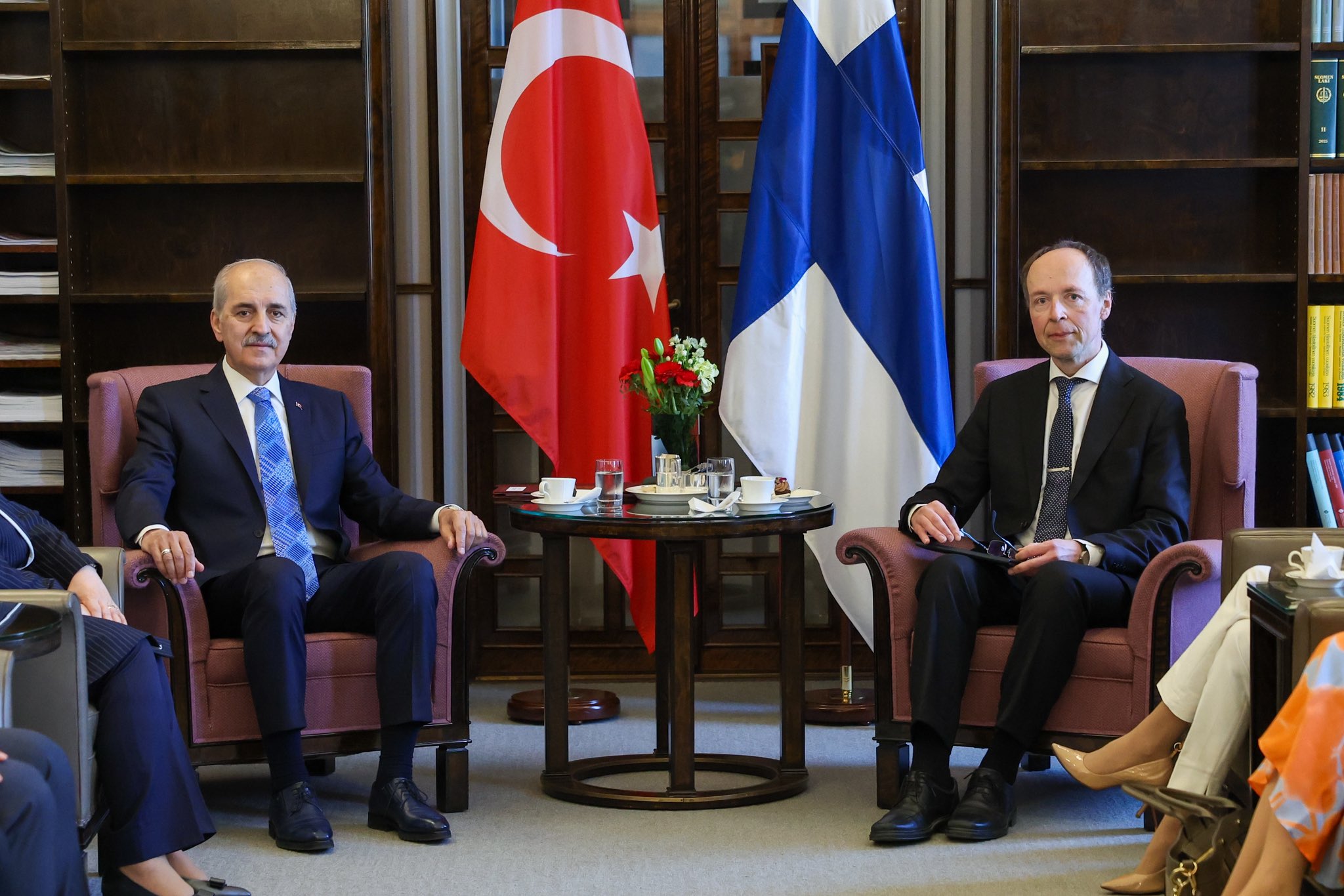 TBMM Başkanı Kurtulmuş ve Finlandiya Parlamentosu Başkanı Halla-Aho