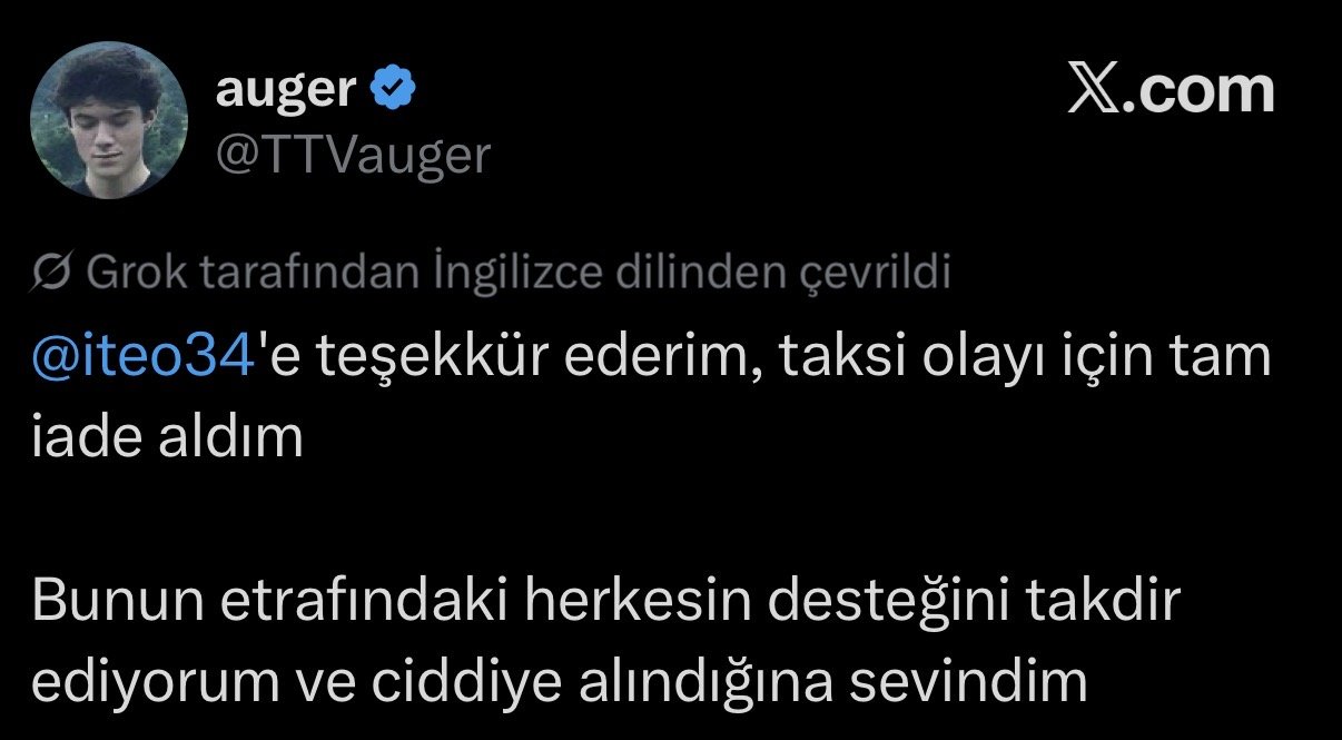 ABDli yayıncı Auger, fazla ücret iadesi, taksi şoförü