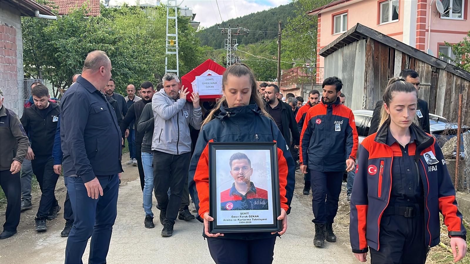 AFAD personeli Ömer Faruk Özkan cenazesi