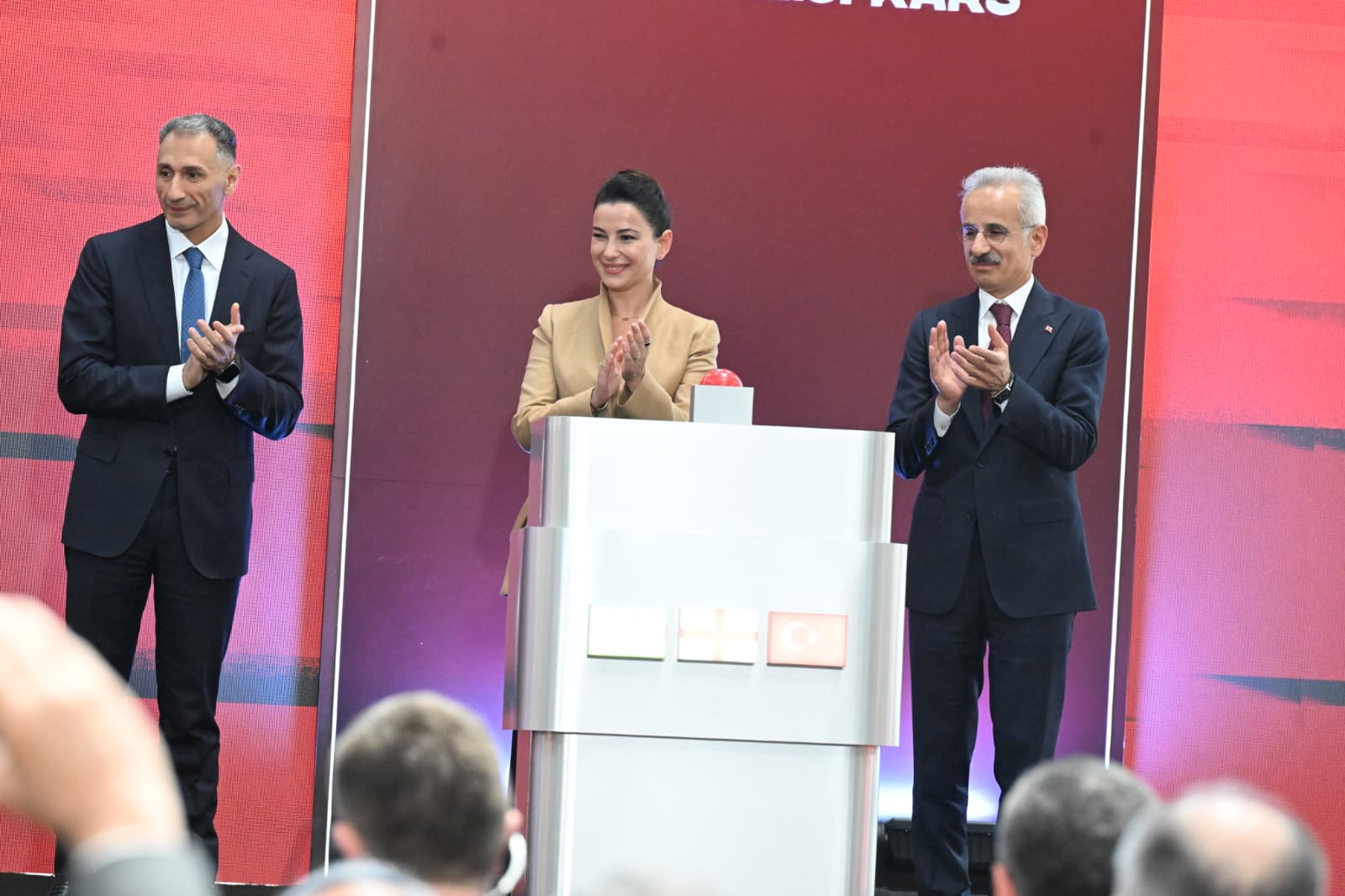 Bakan Uraloğlu, BTK Hattı açılış töreninde konuşuyor