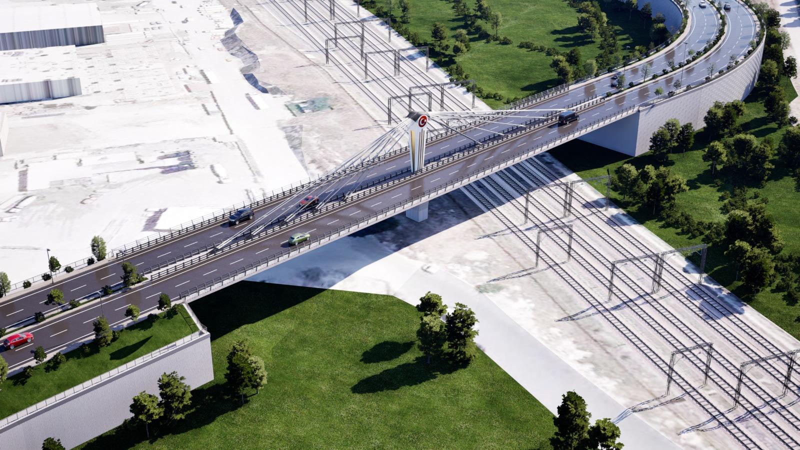 Ankara Havalimanı Bağlantı Yolları Projesi köprü çalışmaları