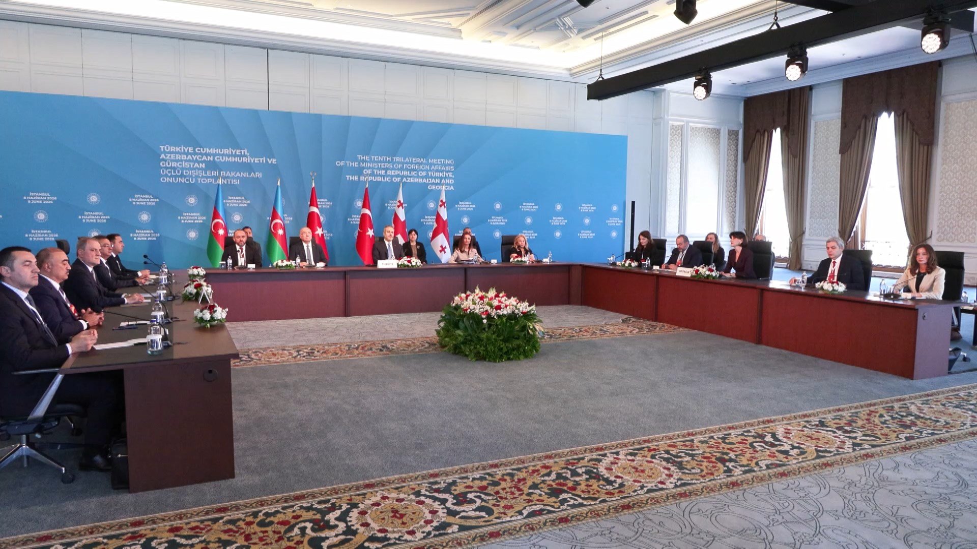 Türkiye-Azerbaycan-Gürcistan Üçlü Dışişleri Bakanları Toplantısı İstanbul