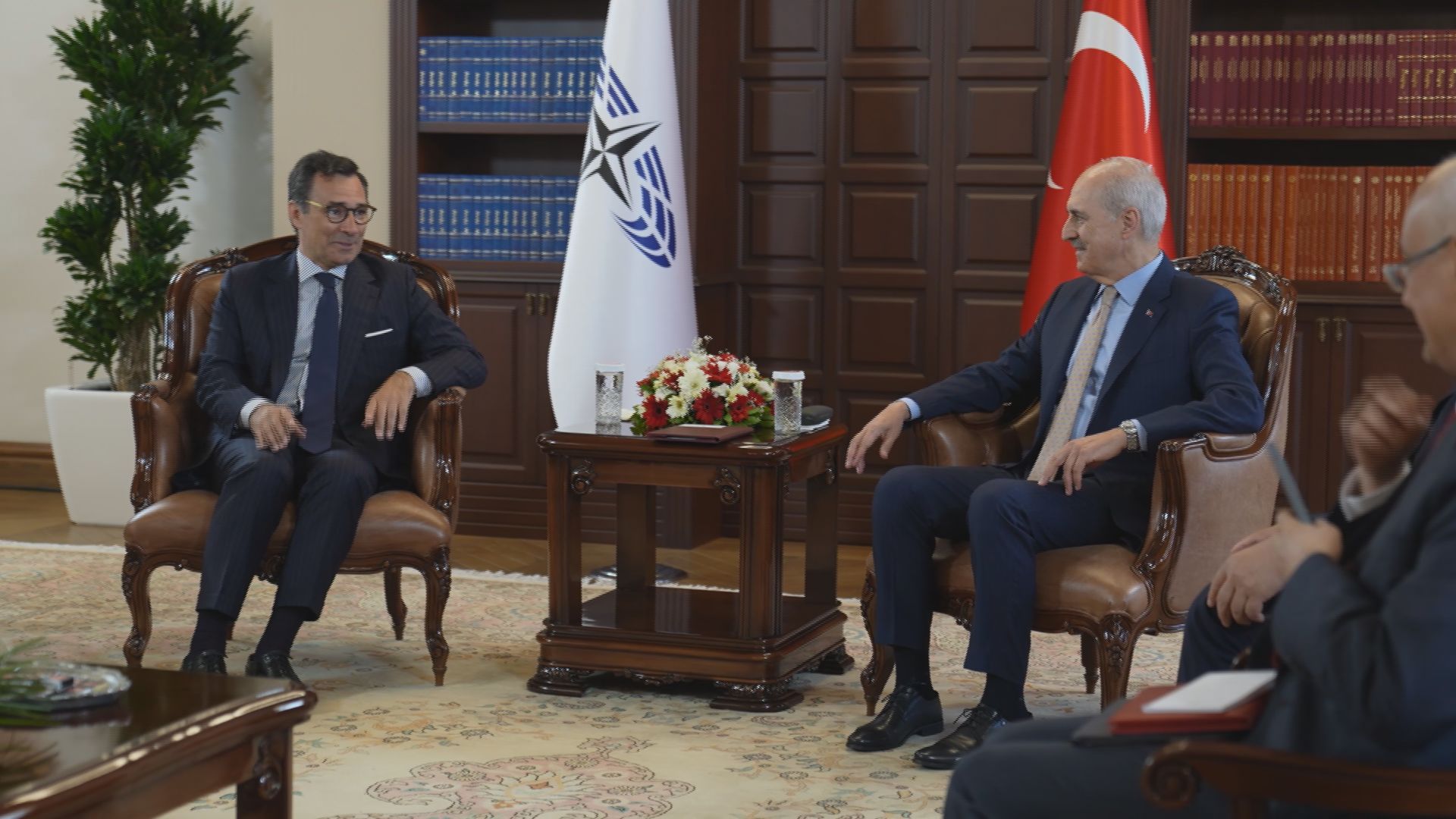 TBMM Başkanı Numan Kurtulmuş, NATO PA Başkanı Marcos Perestrello ile görüştü