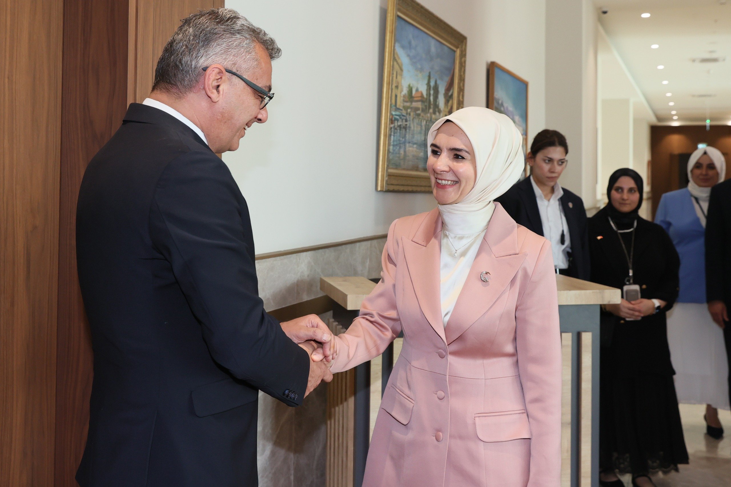 Görüşme heyeti ve KKTC Cumhurbaşkanı Erhürman