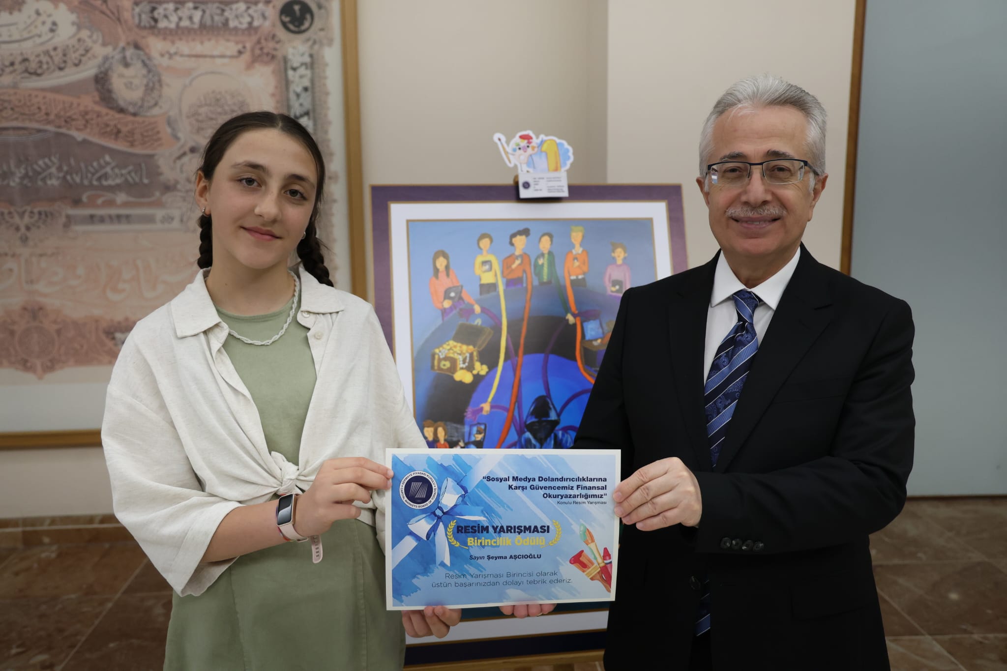 SPK Başkanı Sütcü, yarışma ödül töreninde.