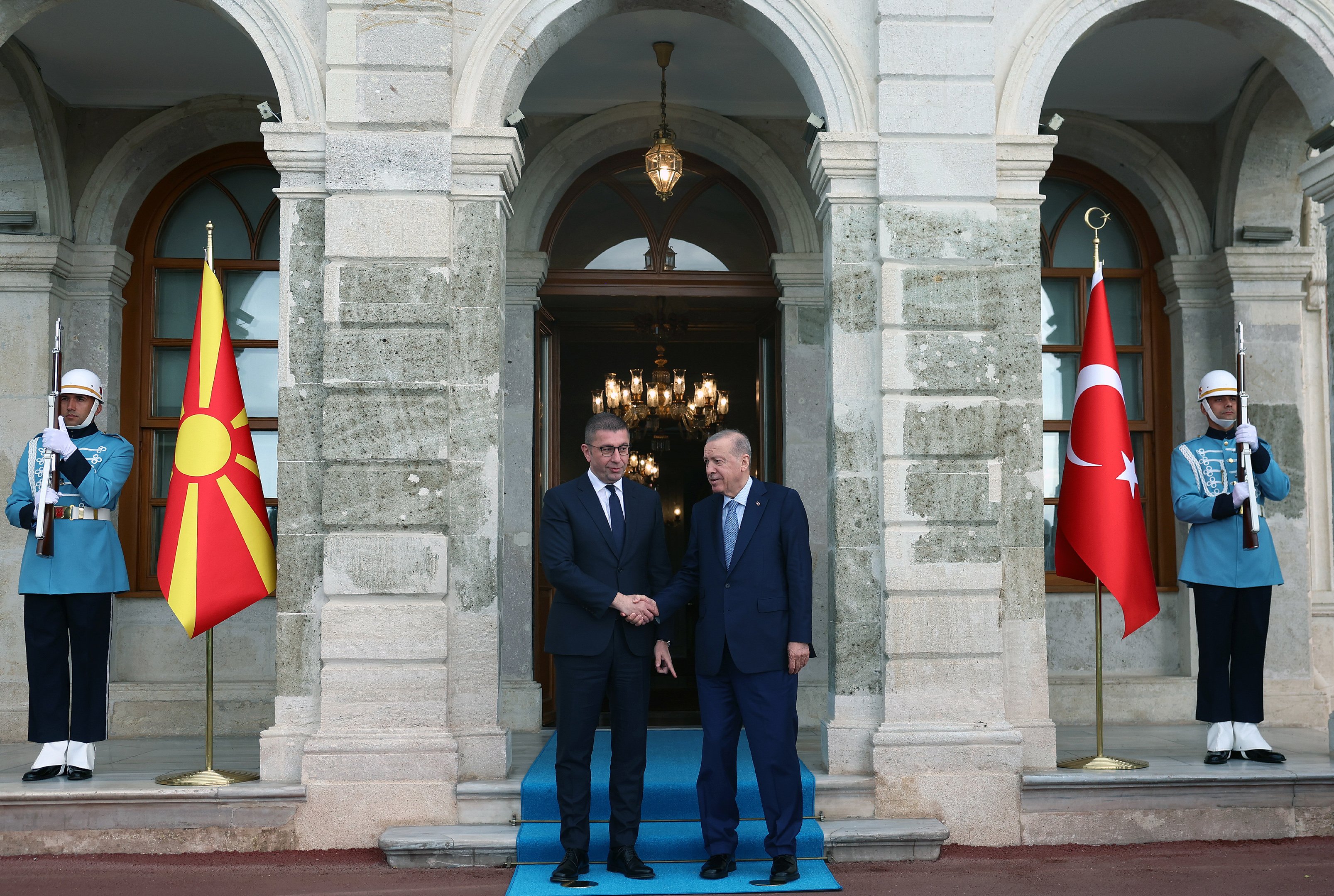 Cumhurbaşkanı Erdoğan ve Kuzey Makedonya Başbakanı Mickoski