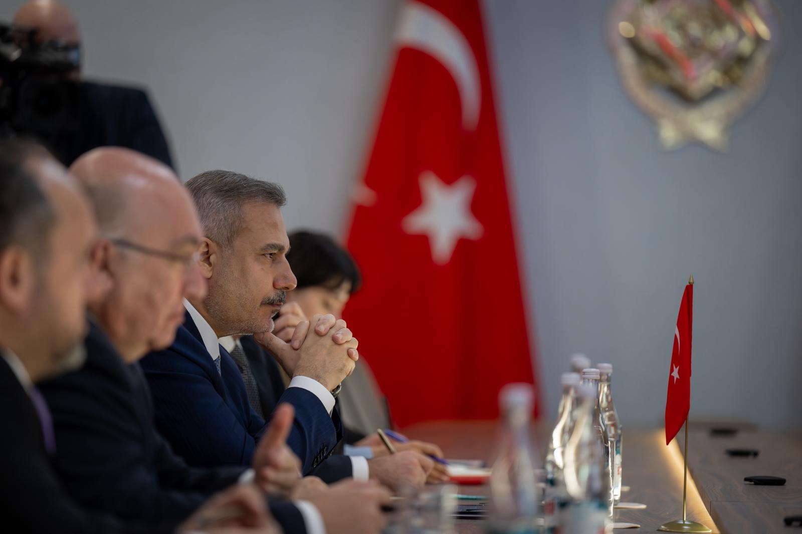 Görüşme sırasında Bakan Fidan
