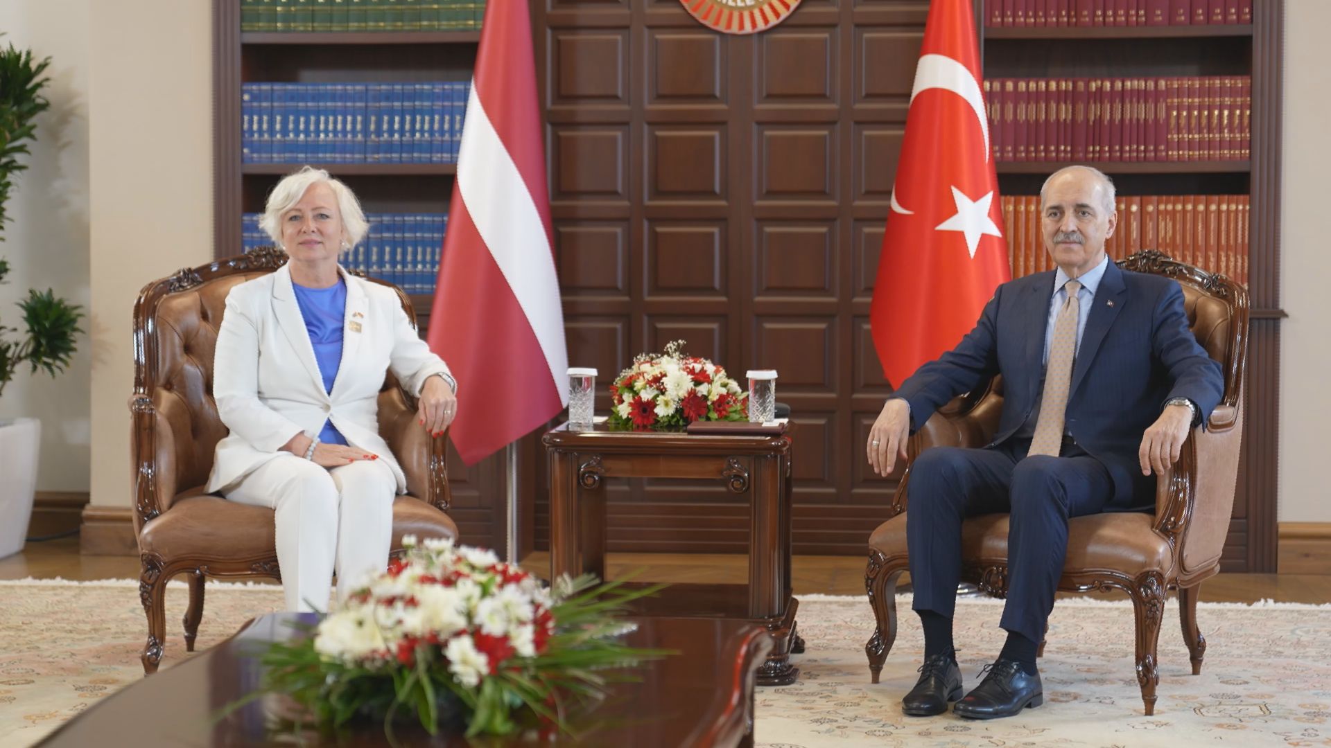 Numan Kurtulmuş ve Daiga Mierina Görüşmesi
