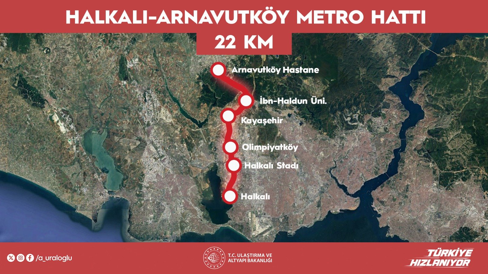 Halkalı-Arnavutköy Metrosu istasyon görüntüsü