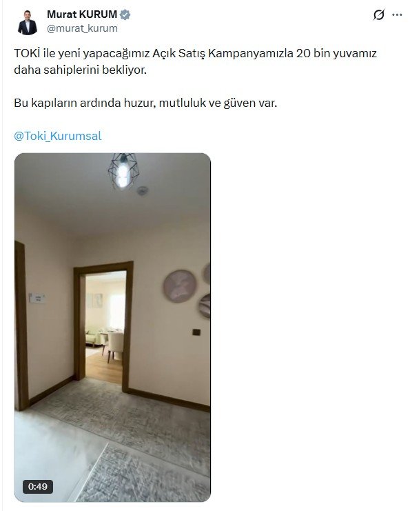 TOKİ açık satış kampanyası başvuru şartları