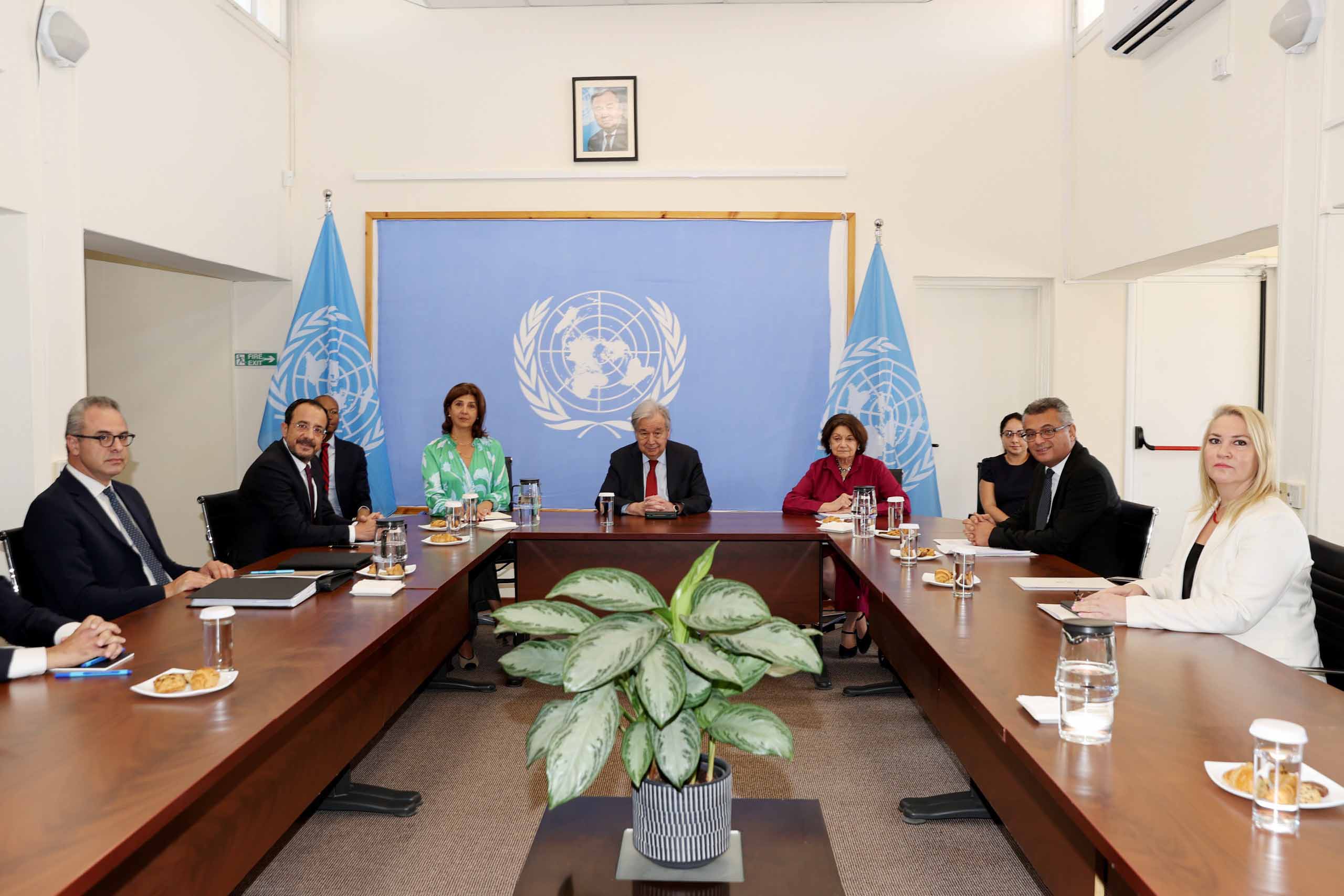 Kıbrıs zirvesi Erhürman Guterres Hristodulidis