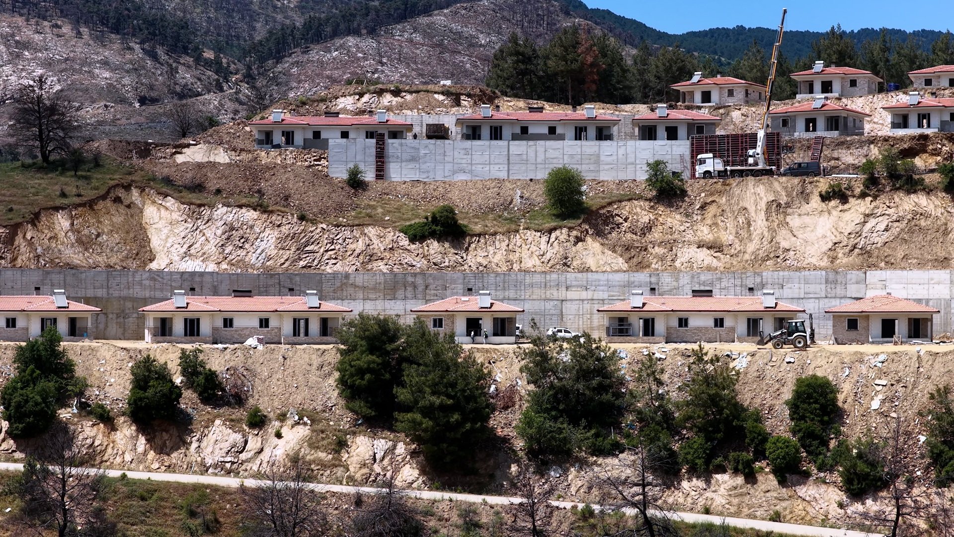 Ödemiş yangın konutları yapım aşaması